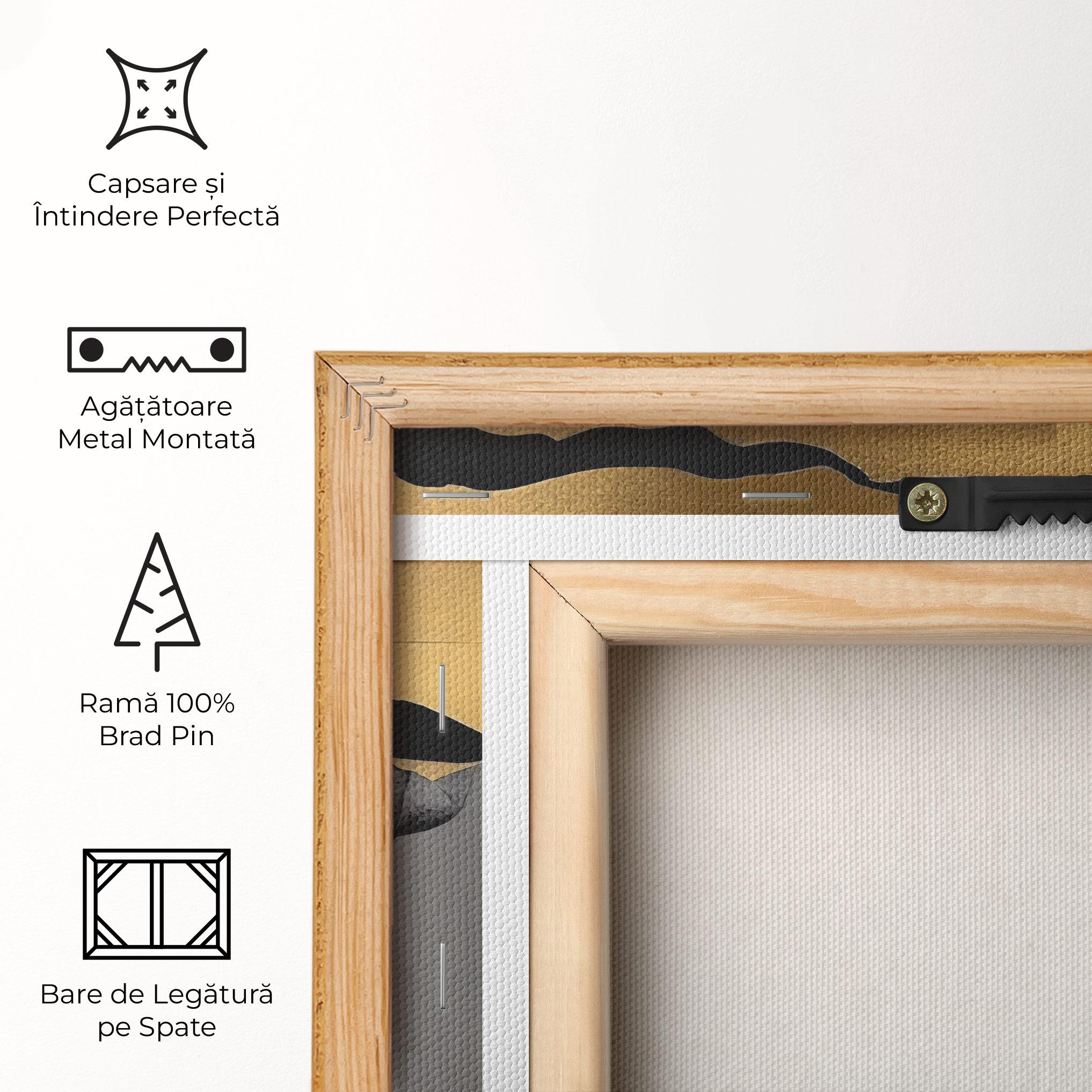 Tablou Canvas Modern Golden Paint mockup 5