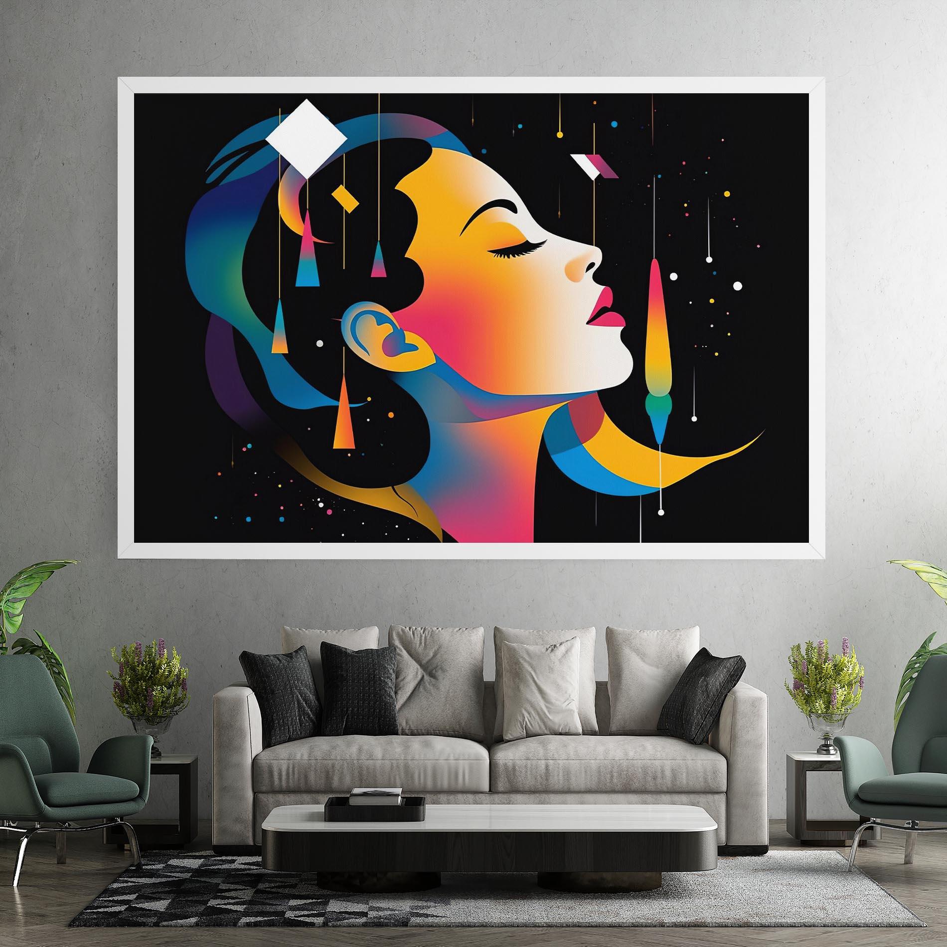 Tablou Canvas Dreamy Night Female mockup 7