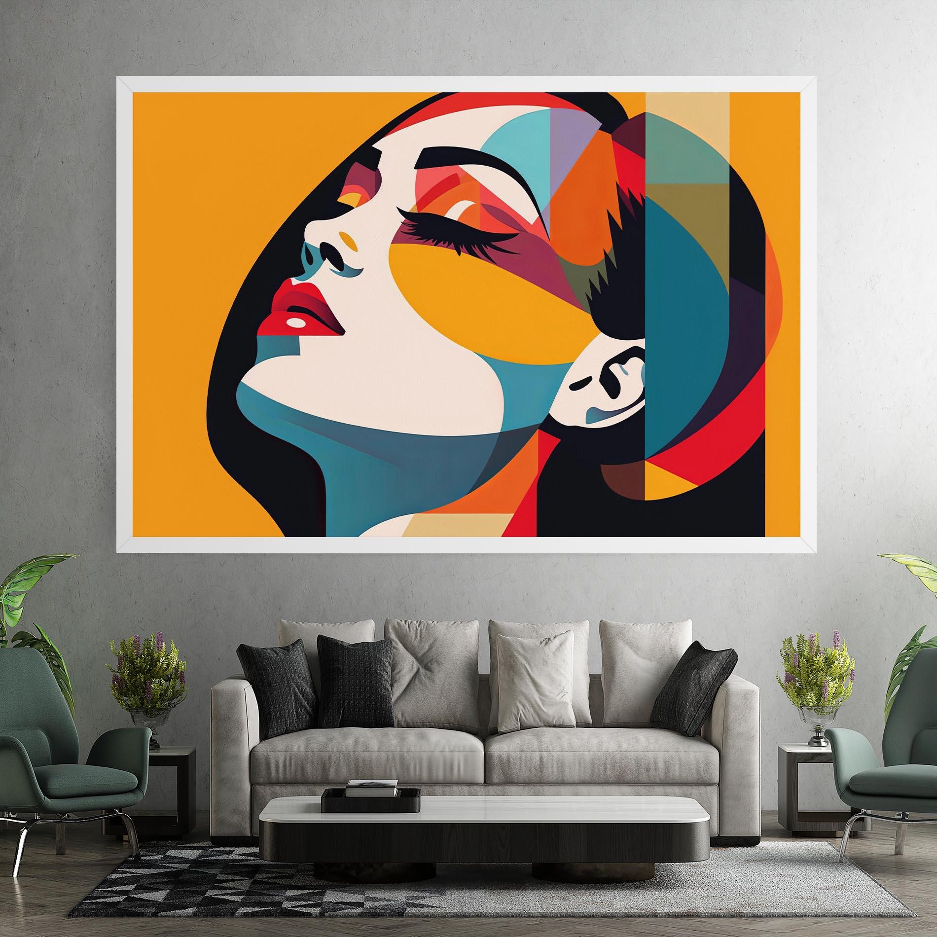 Tablou Canvas Dreamy Yellow Female mockup 7