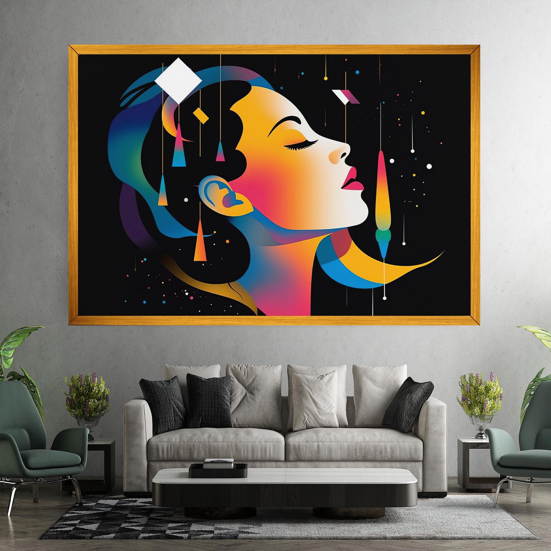 Tablou Canvas Dreamy Night Female mockup 7