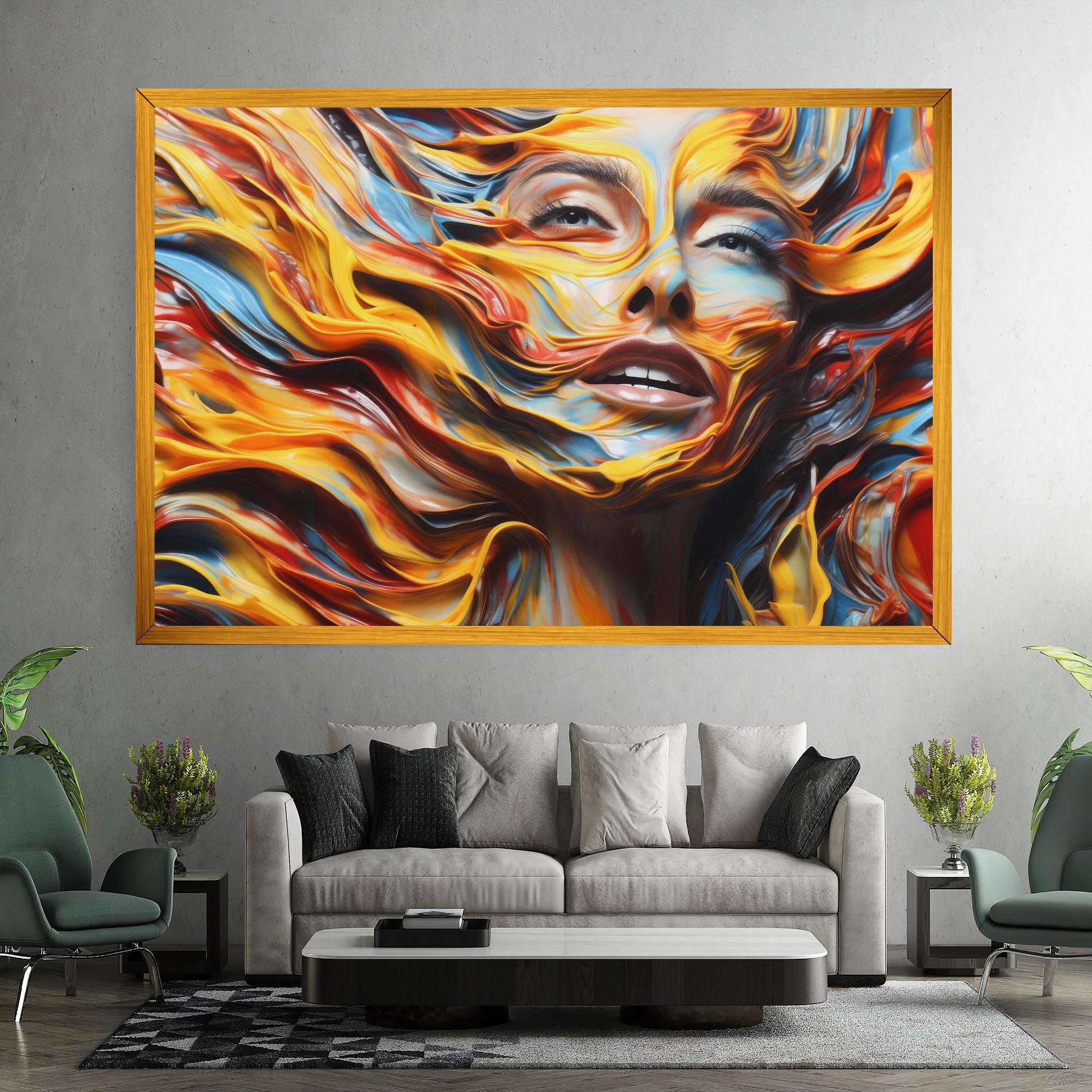 Tablou Canvas Painted Woman mockup 7