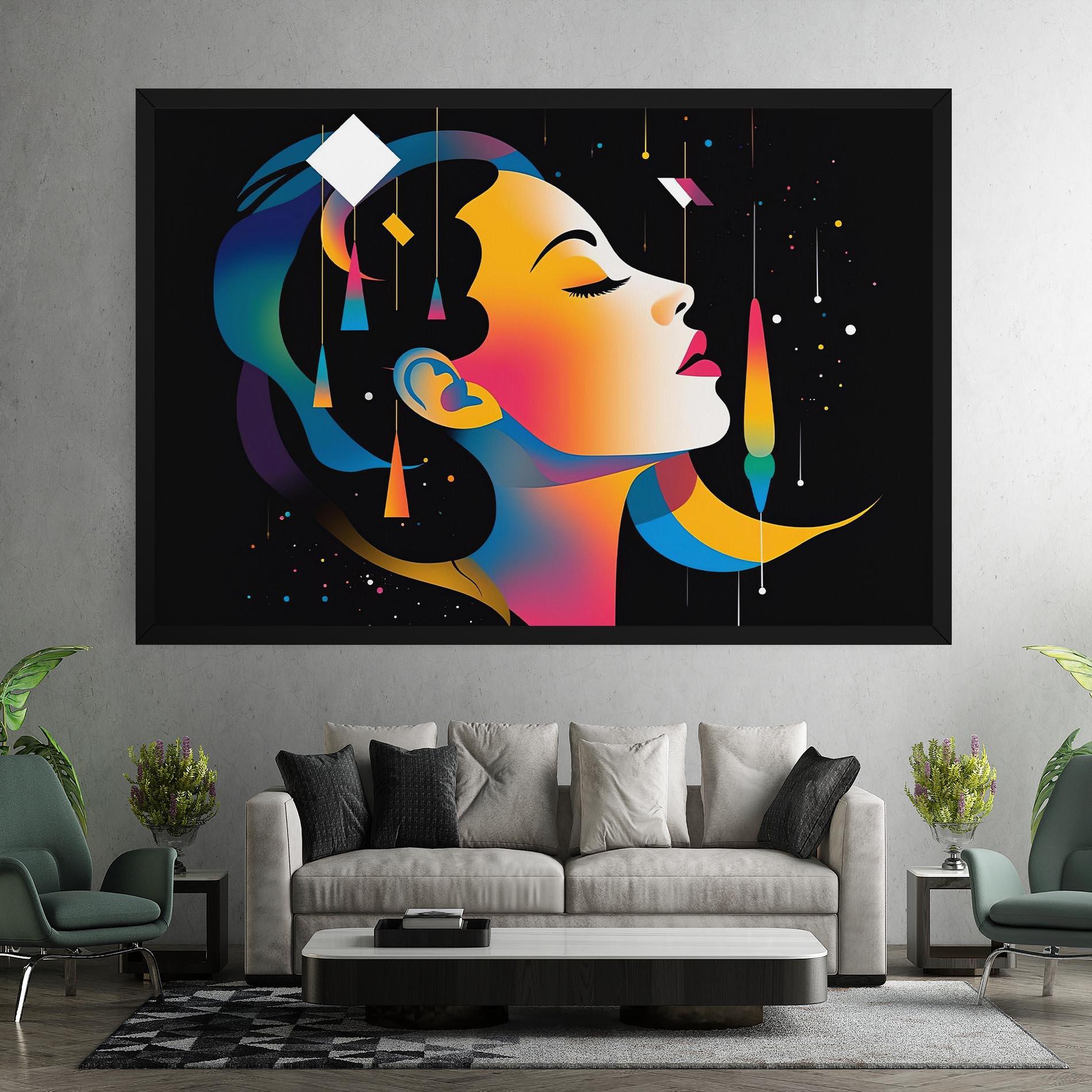 Tablou Canvas Dreamy Night Female mockup 7