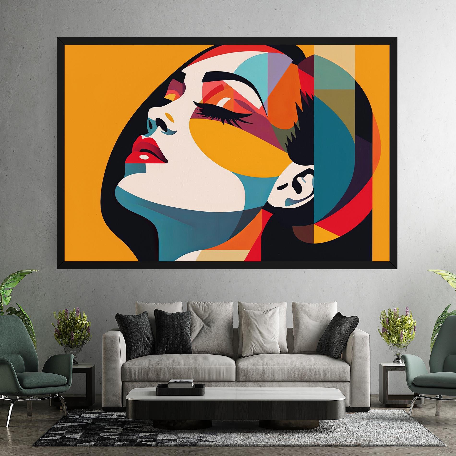 Tablou Canvas Dreamy Yellow Female mockup 7