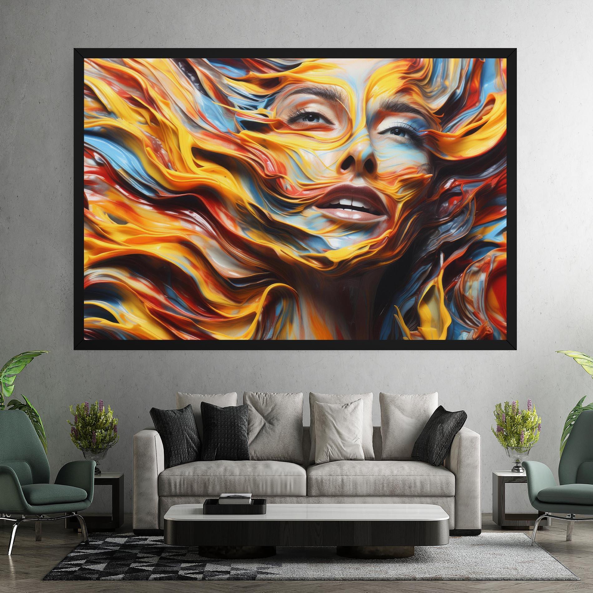 Tablou Canvas Painted Woman mockup 7