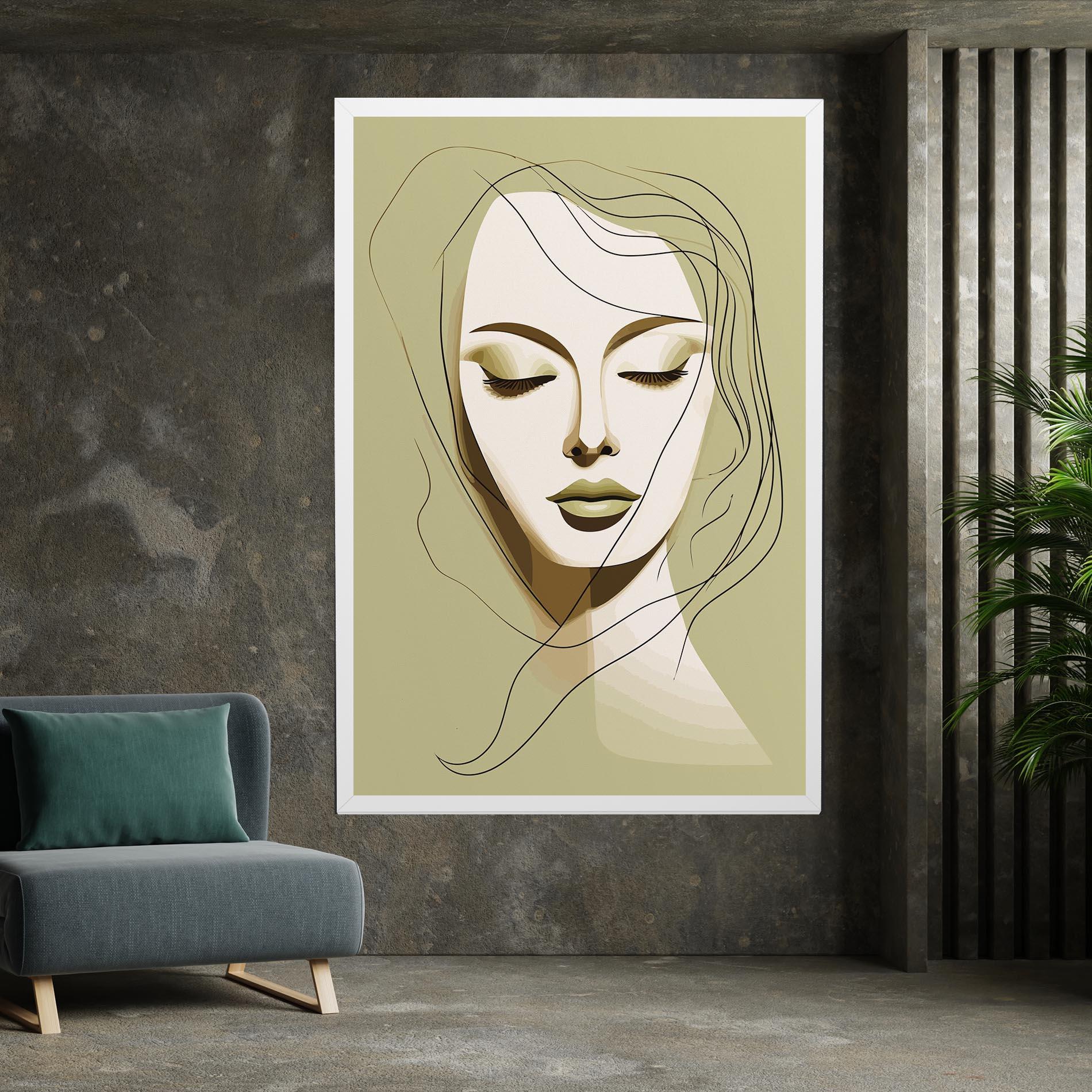 Tablou Canvas Cream Womans Face mockup 7