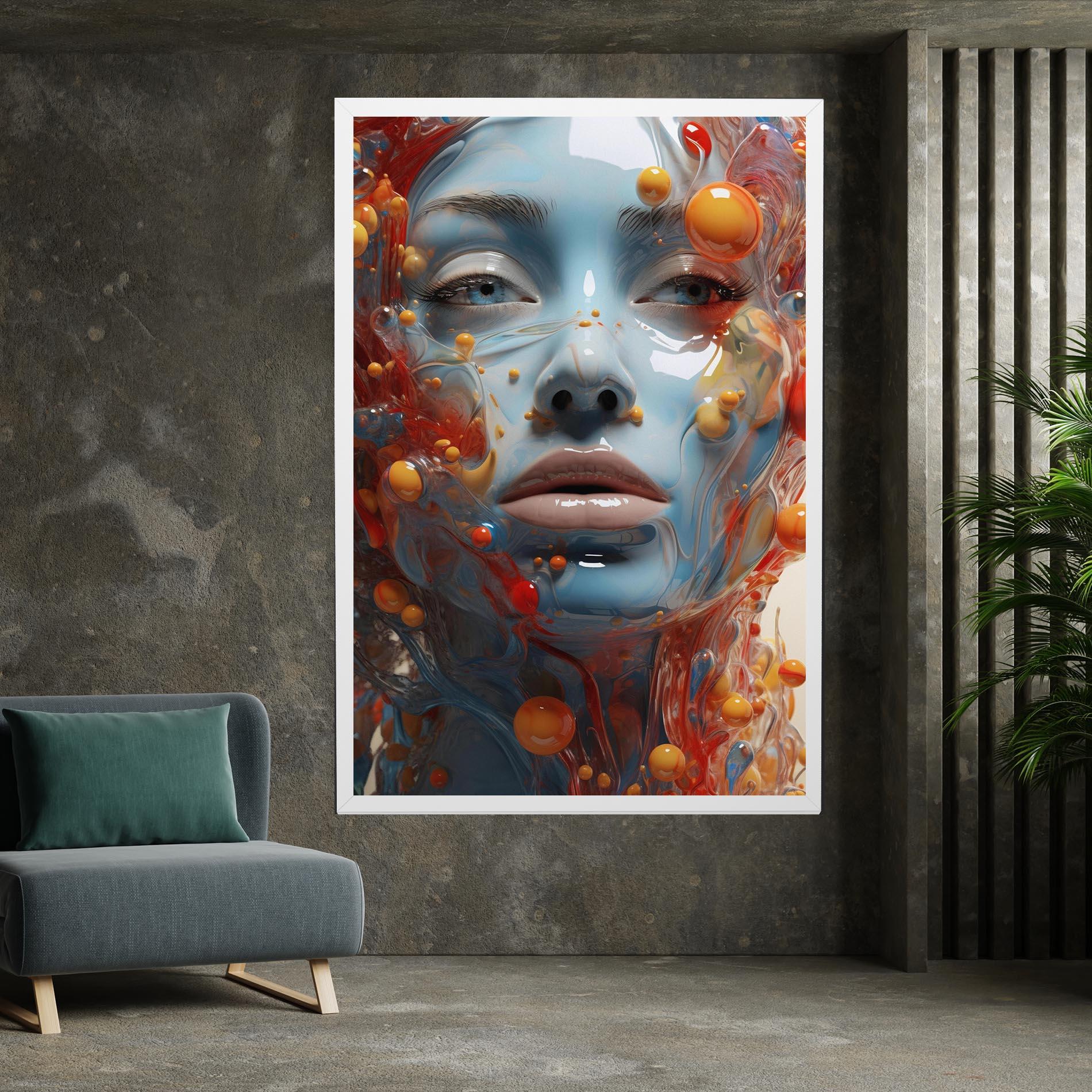 Tablou Canvas Pretty Blue Face mockup 7
