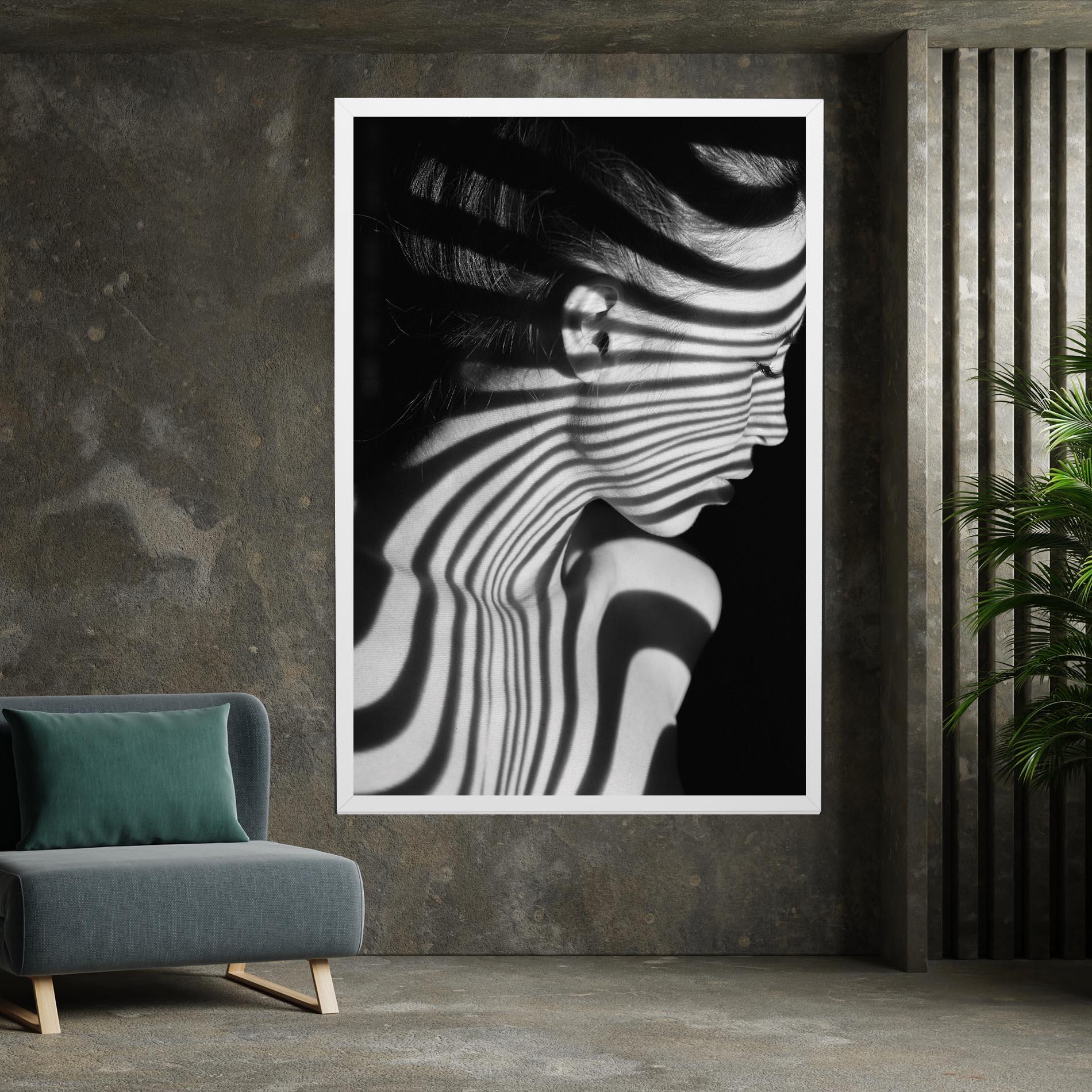 Tablou Canvas Zebra Stripes Woman mockup 7