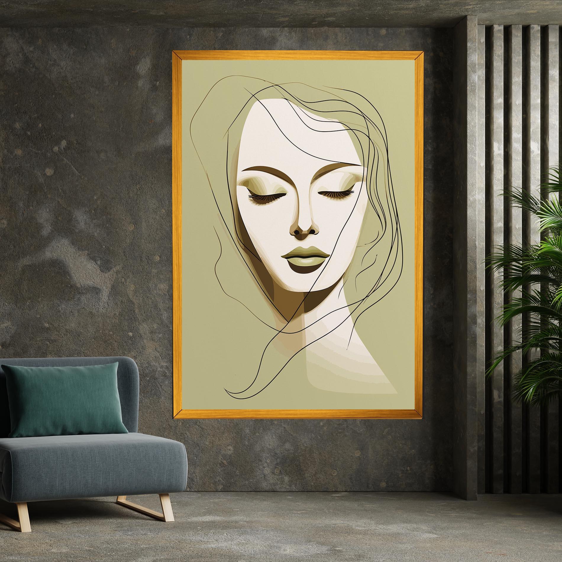 Tablou Canvas Cream Womans Face mockup 7