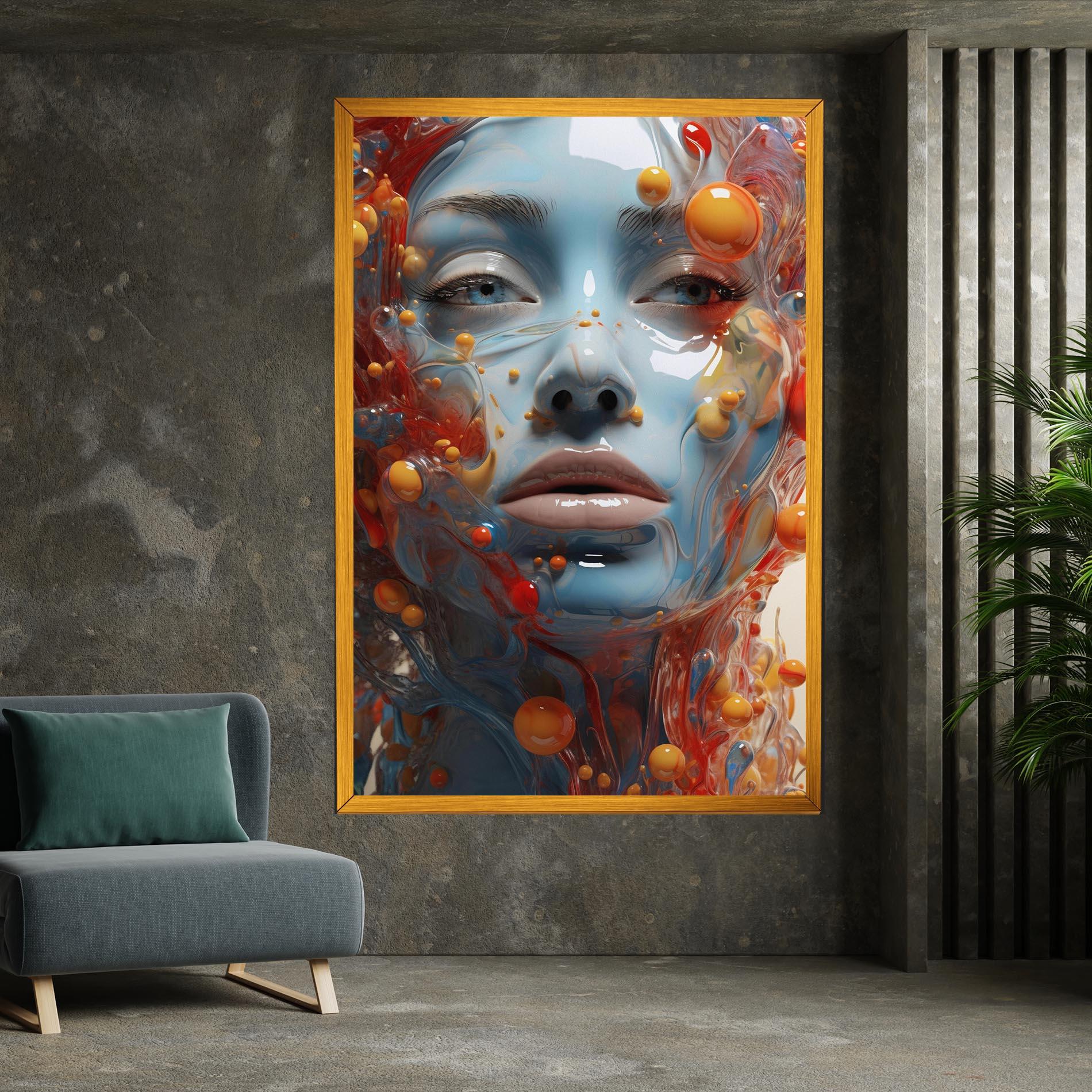 Tablou Canvas Pretty Blue Face mockup 7