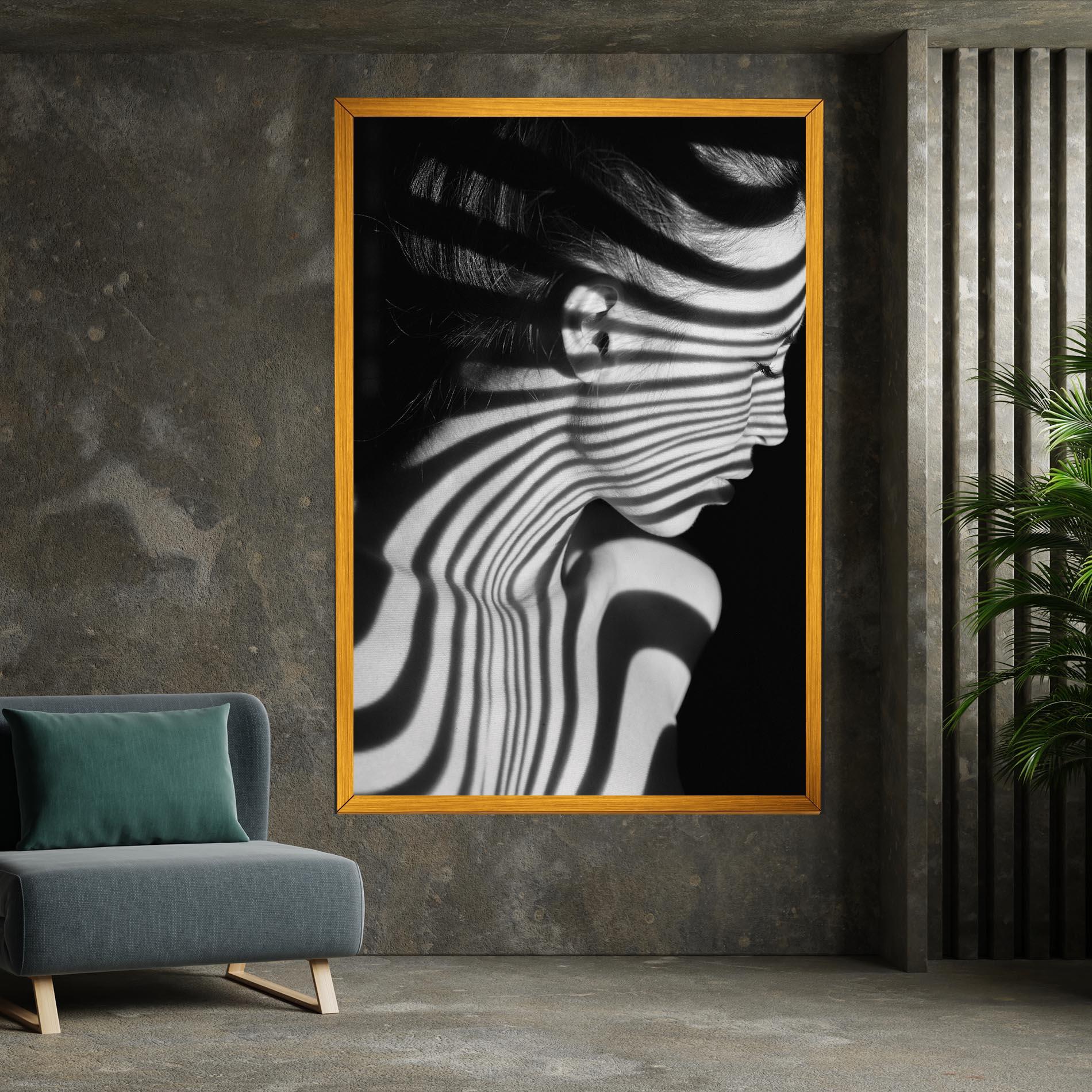 Tablou Canvas Zebra Stripes Woman mockup 7