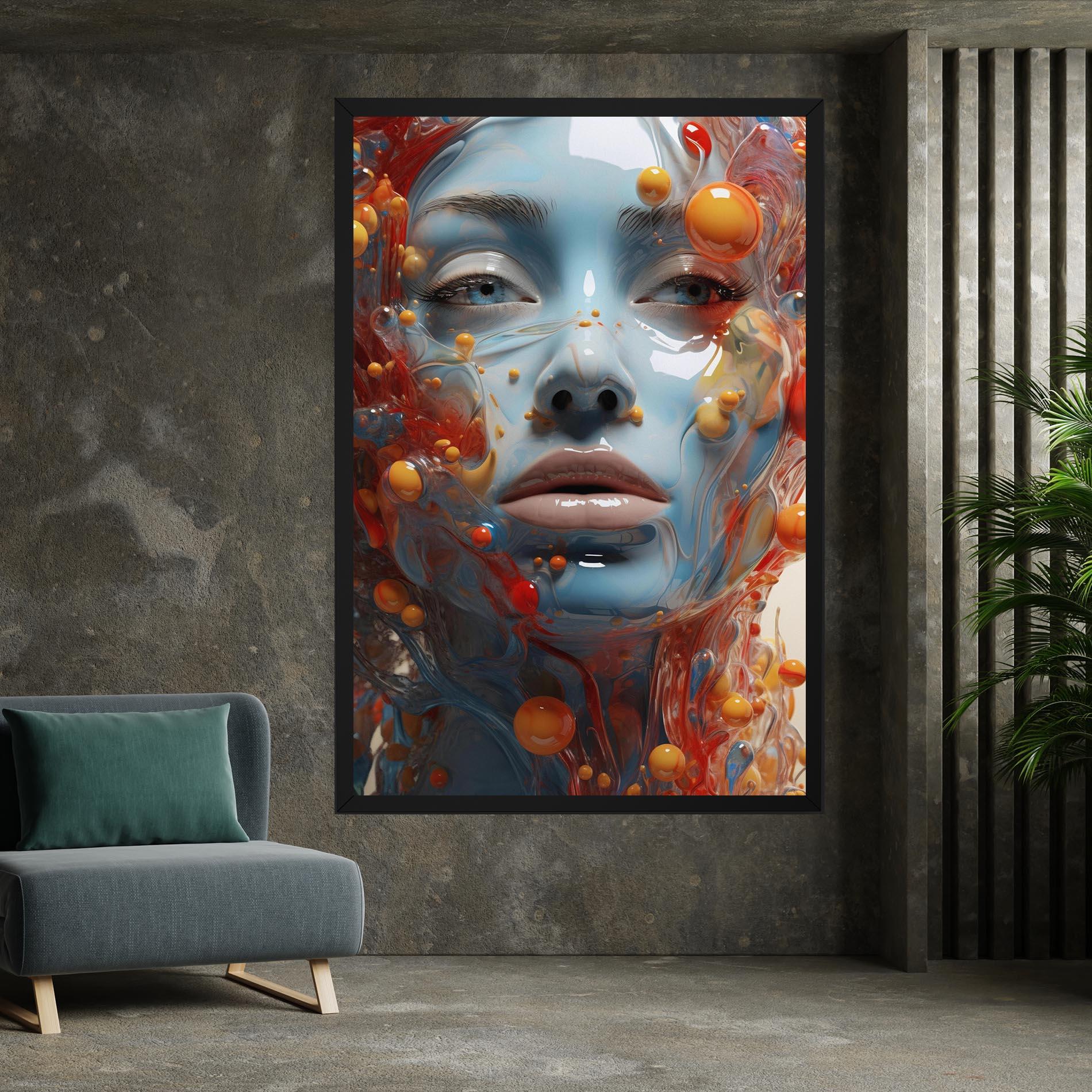 Tablou Canvas Pretty Blue Face mockup 7