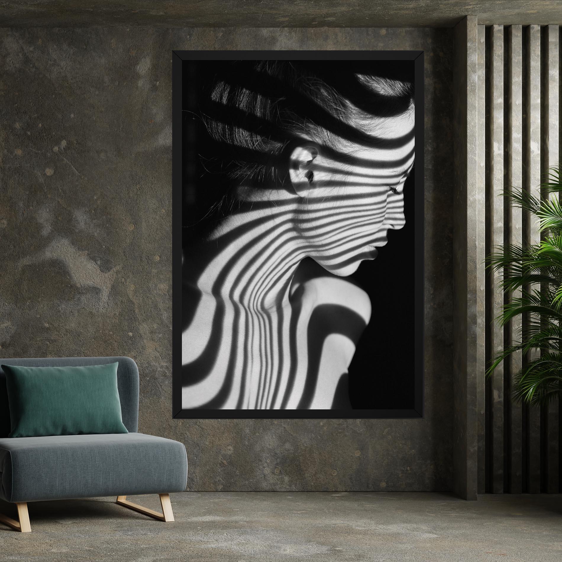 Tablou Canvas Zebra Stripes Woman mockup 7