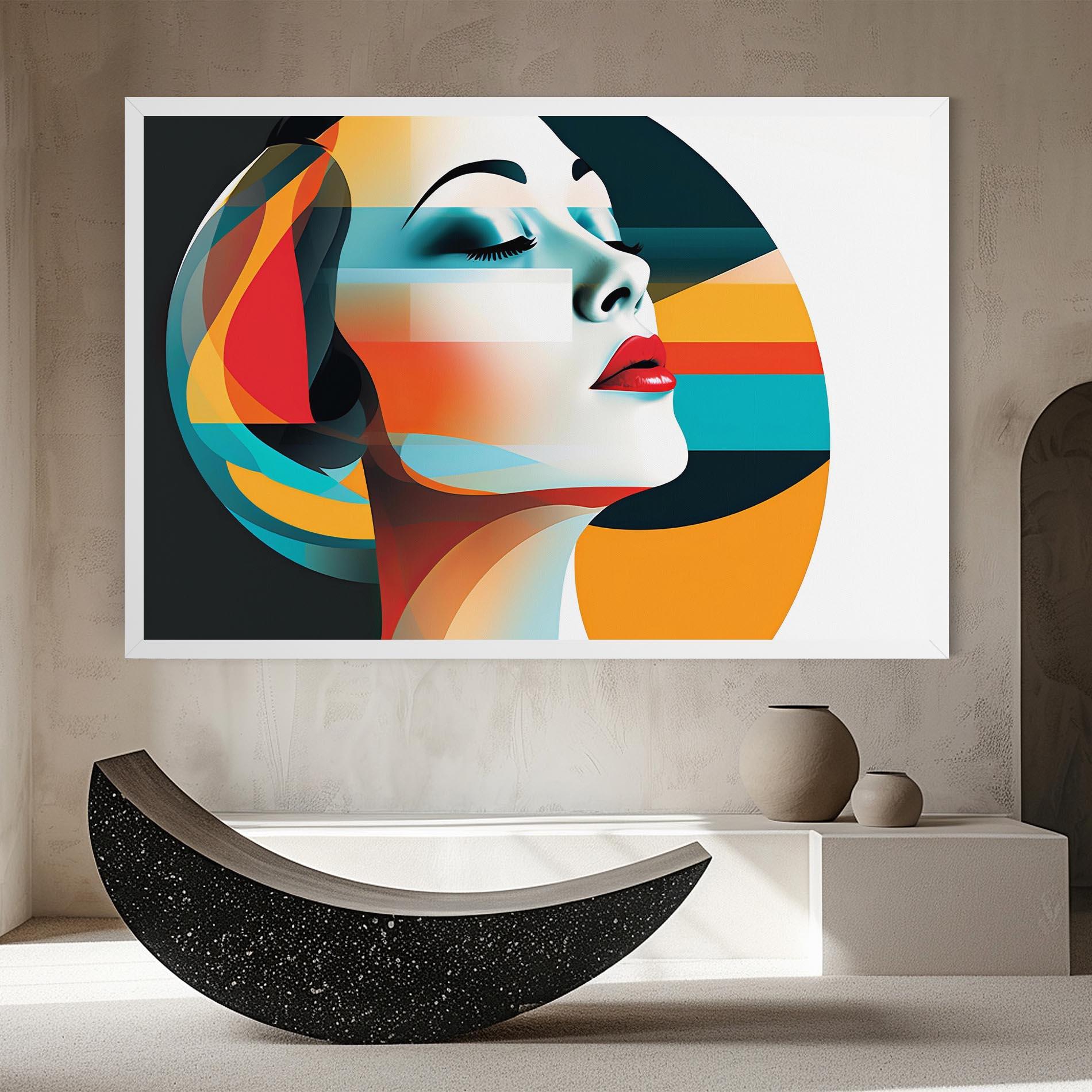 Tablou Canvas Blue Abstract Makeup mockup 8