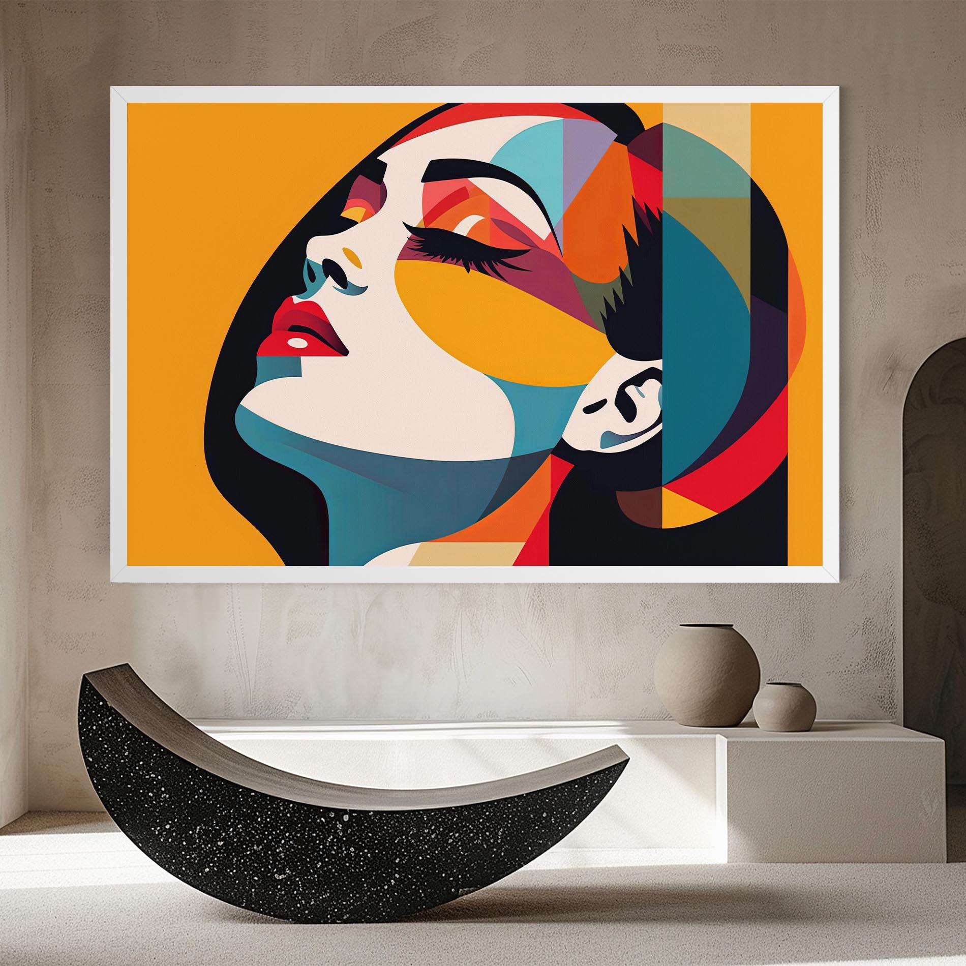 Tablou Canvas Dreamy Yellow Female mockup 8