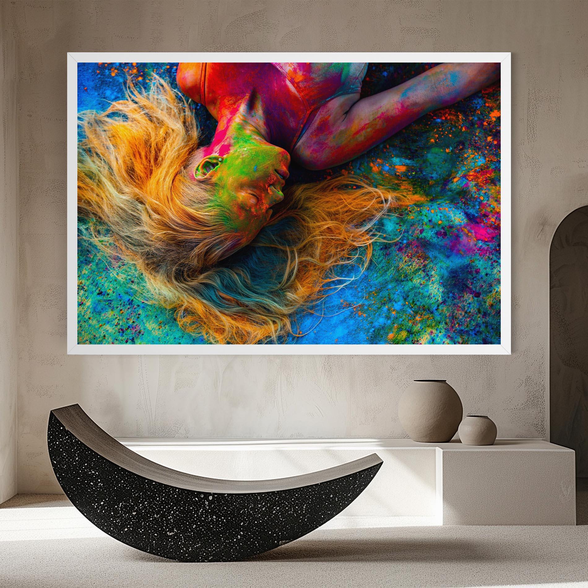 Tablou Canvas Powder Holi Woman mockup 8