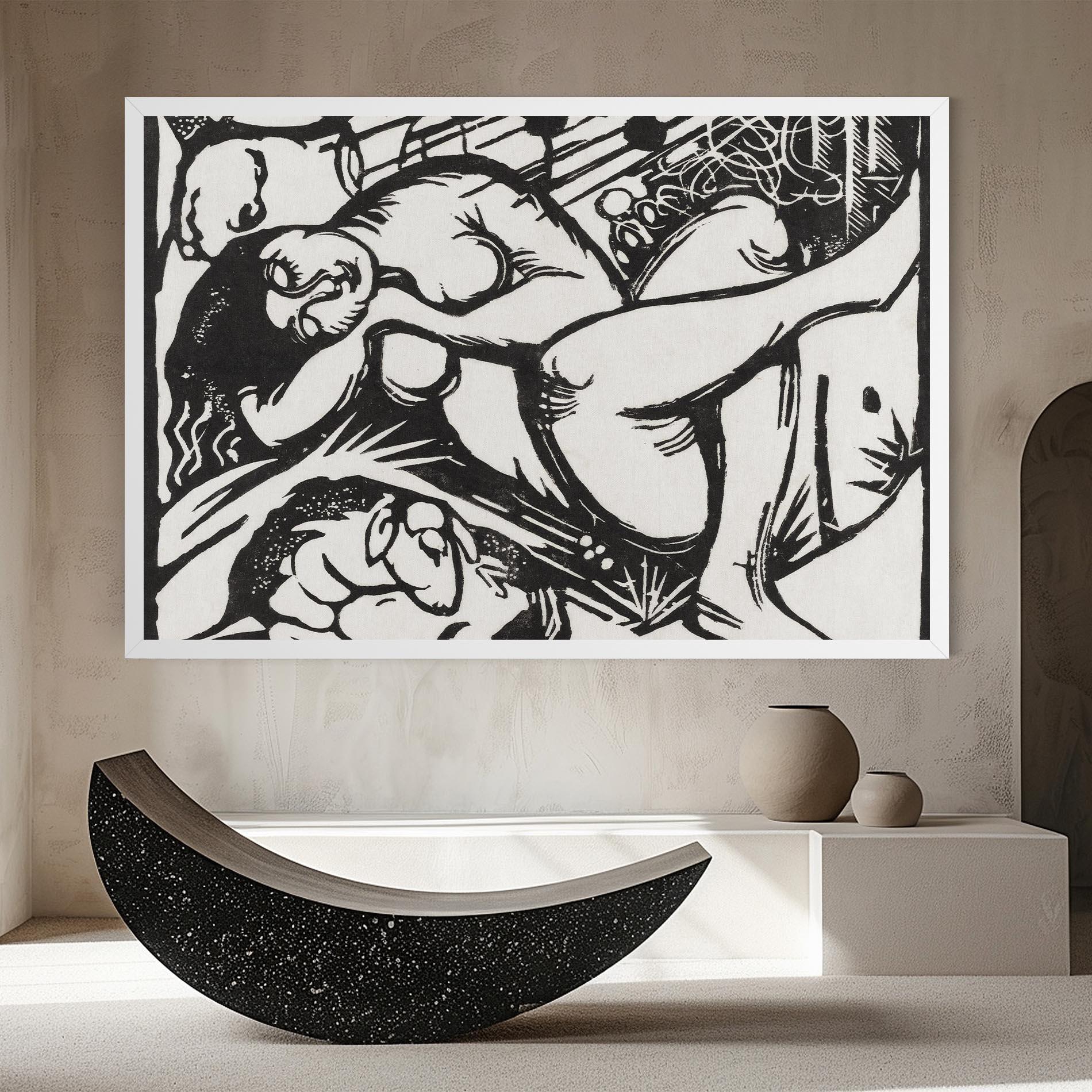 Tablou Canvas Woman Drawing mockup 8