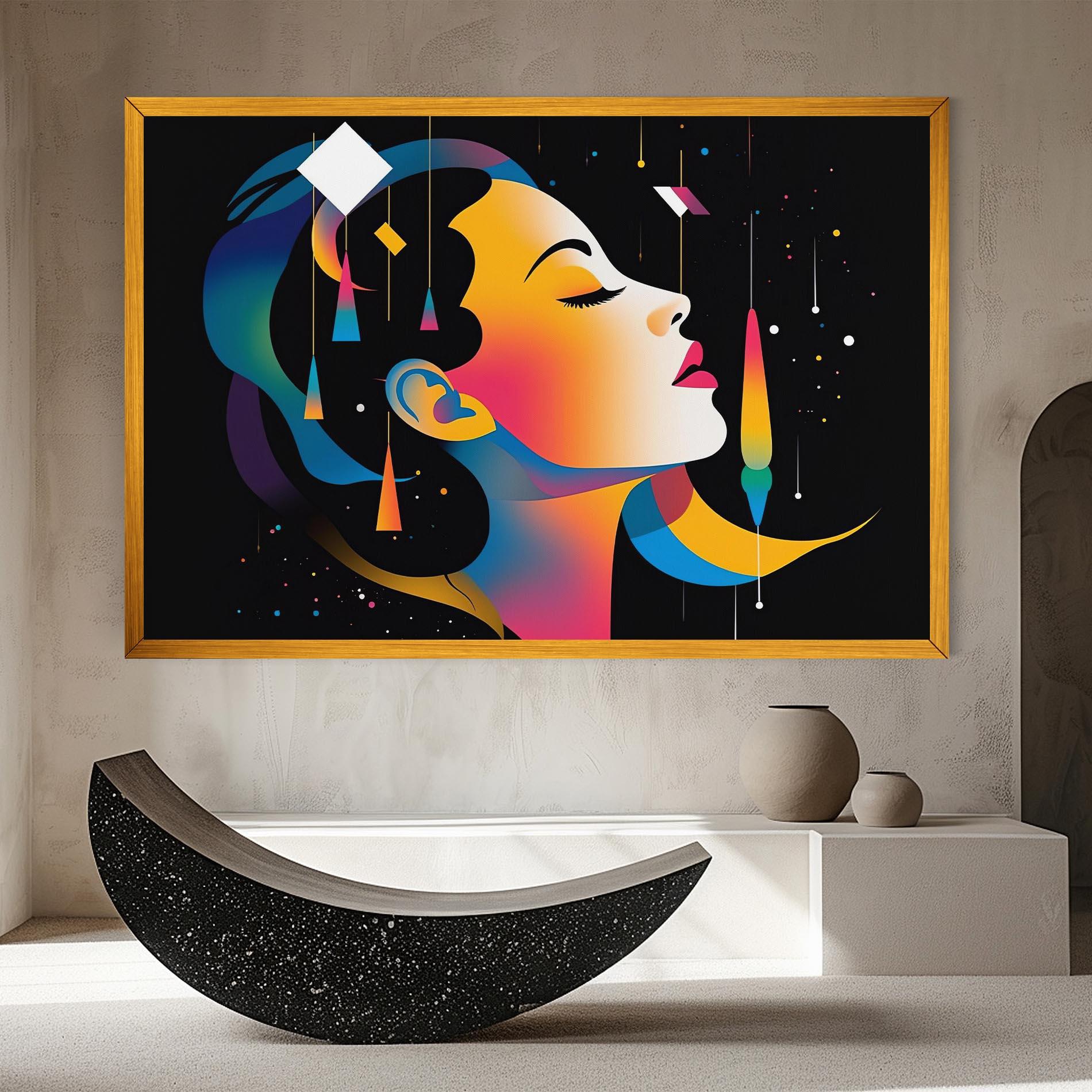 Tablou Canvas Dreamy Night Female mockup 8