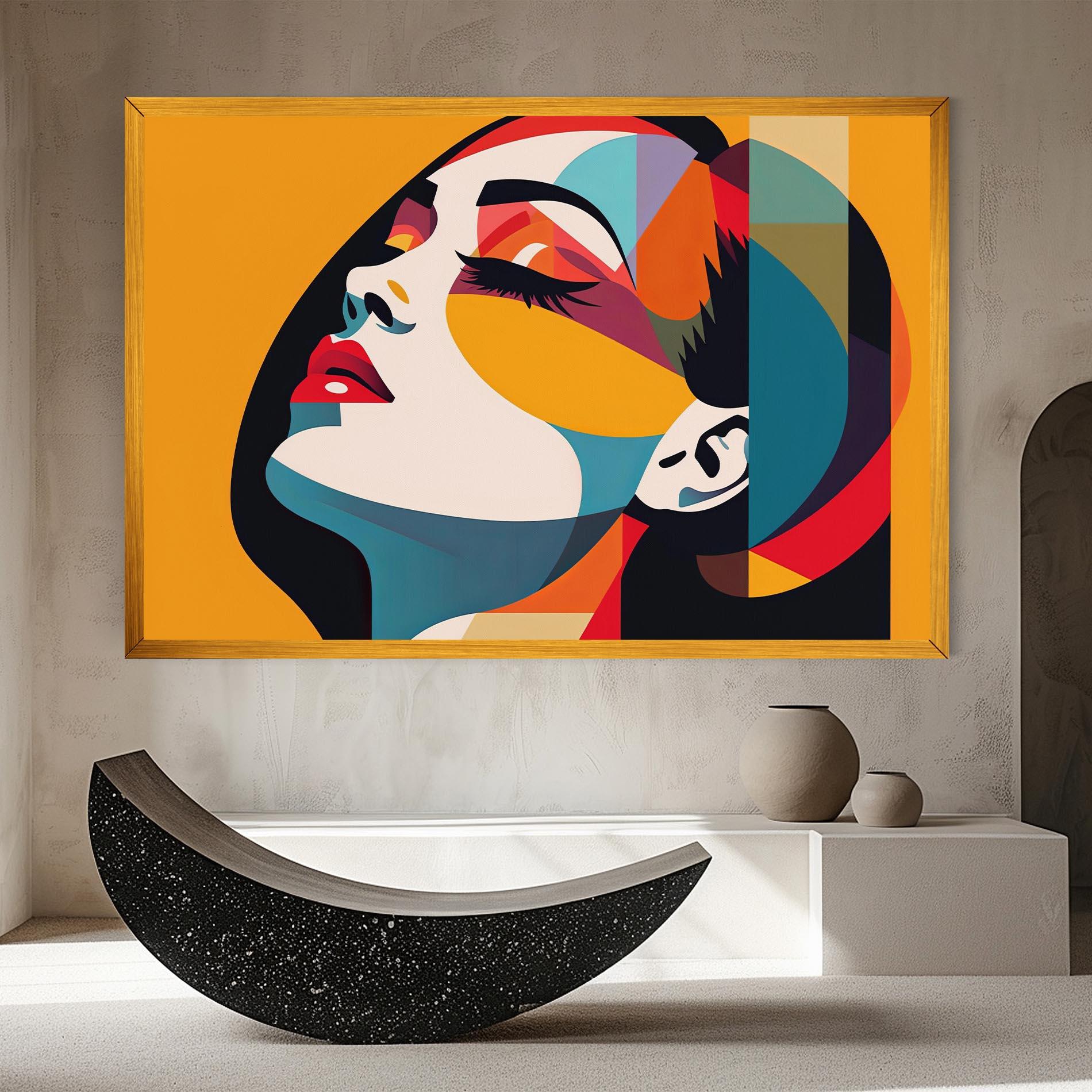 Tablou Canvas Dreamy Yellow Female mockup 8