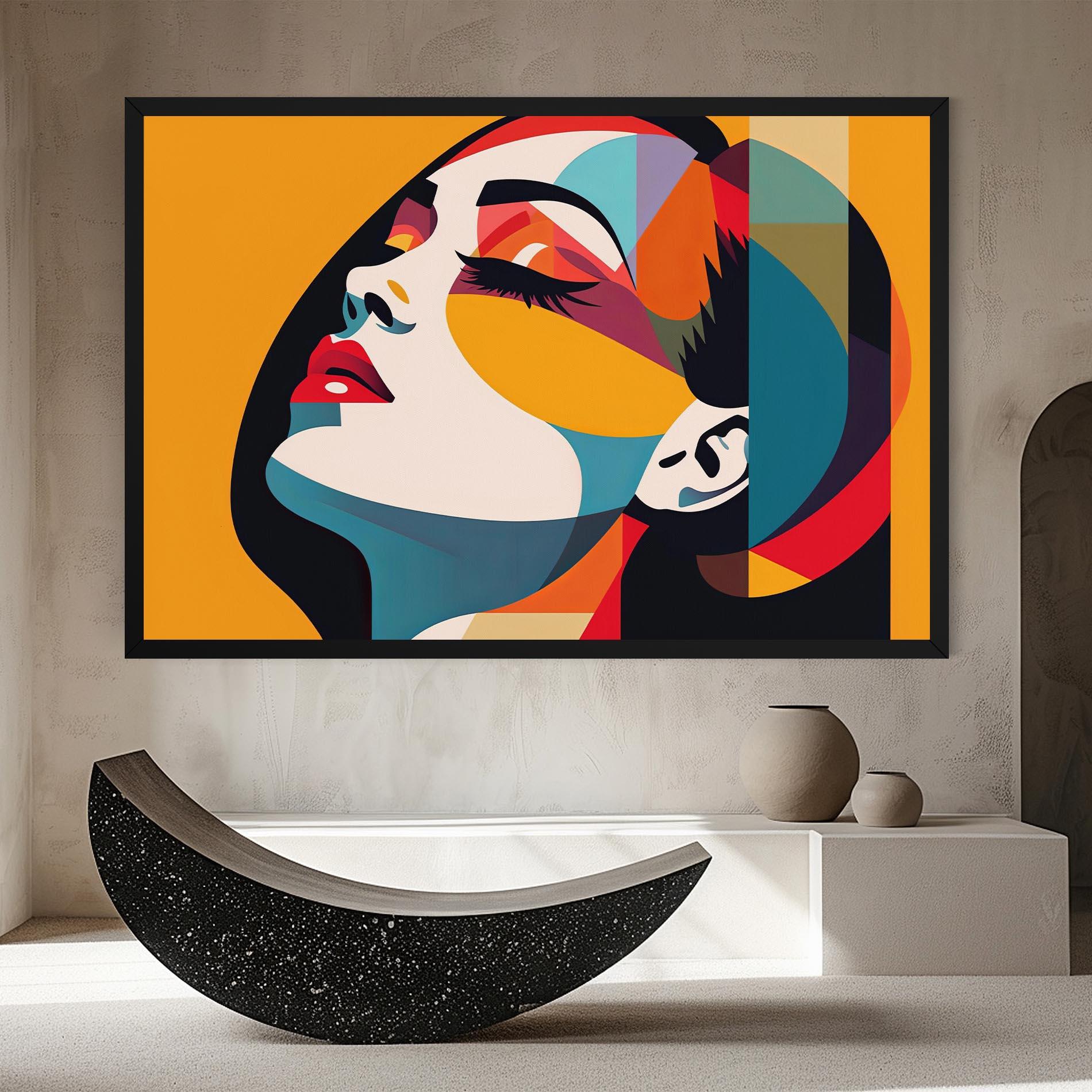 Tablou Canvas Dreamy Yellow Female mockup 8