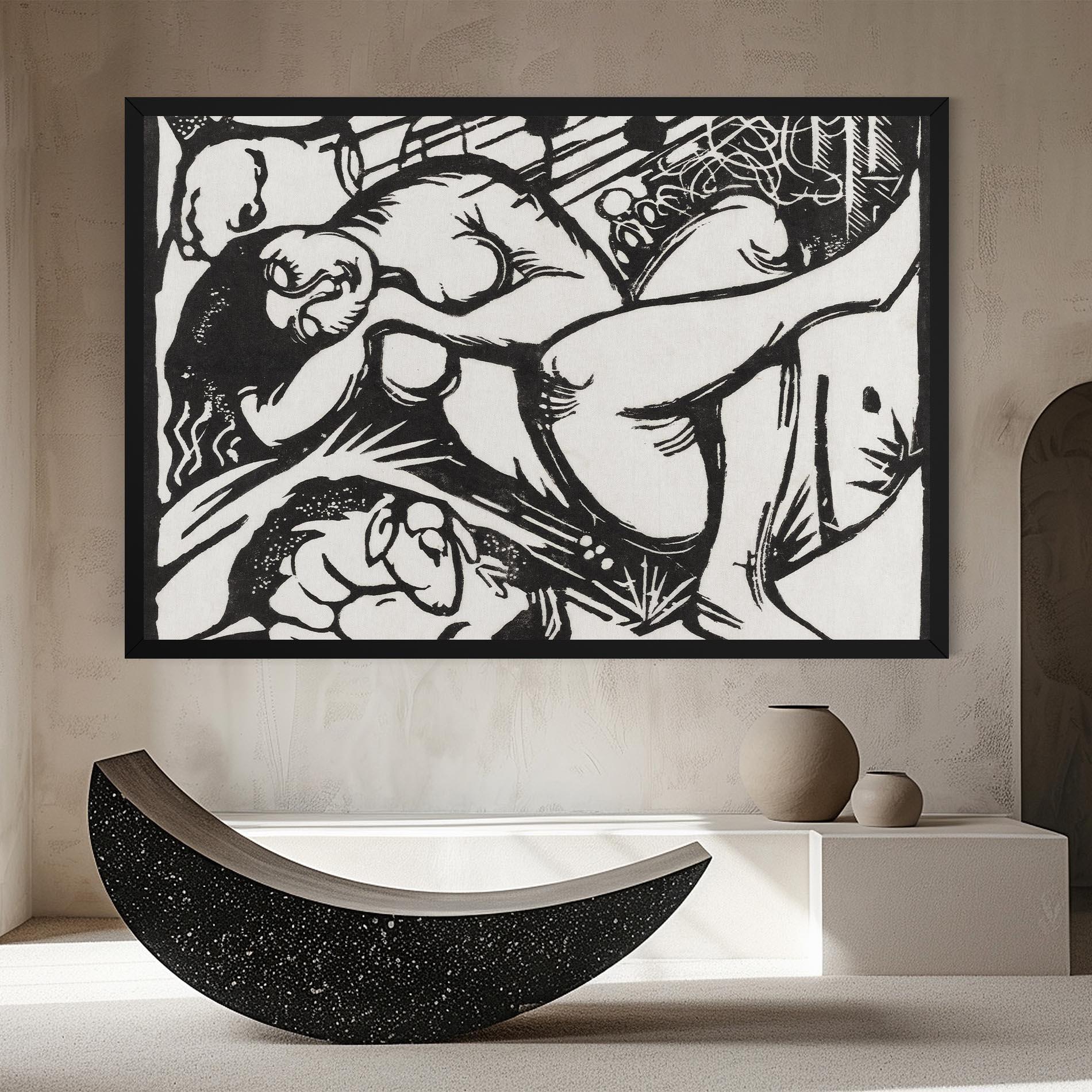 Tablou Canvas Woman Drawing mockup 8