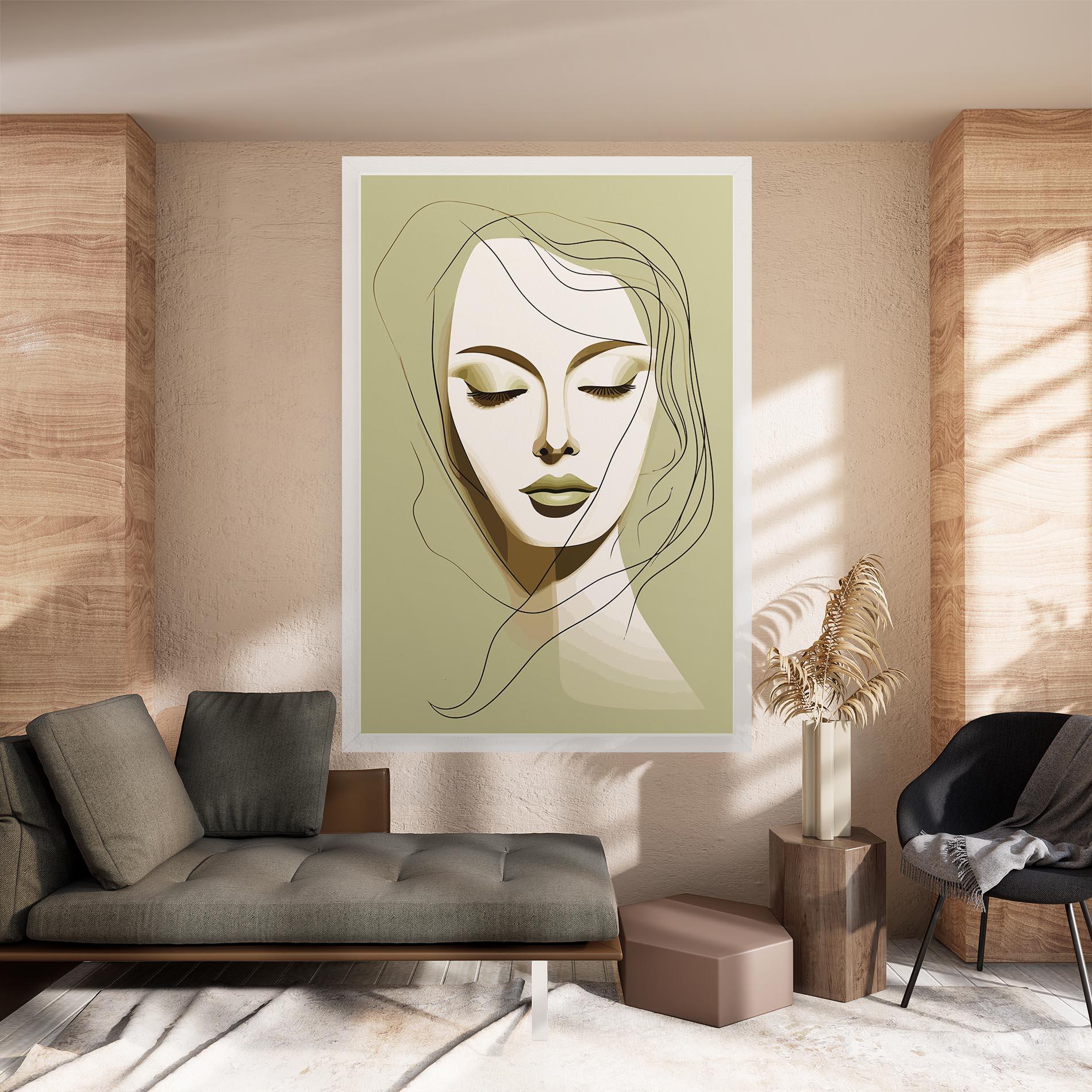 Tablou Canvas Cream Womans Face mockup 8