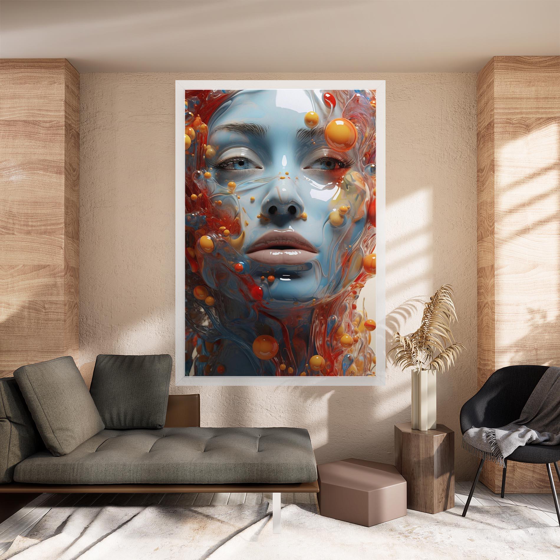 Tablou Canvas Pretty Blue Face mockup 8