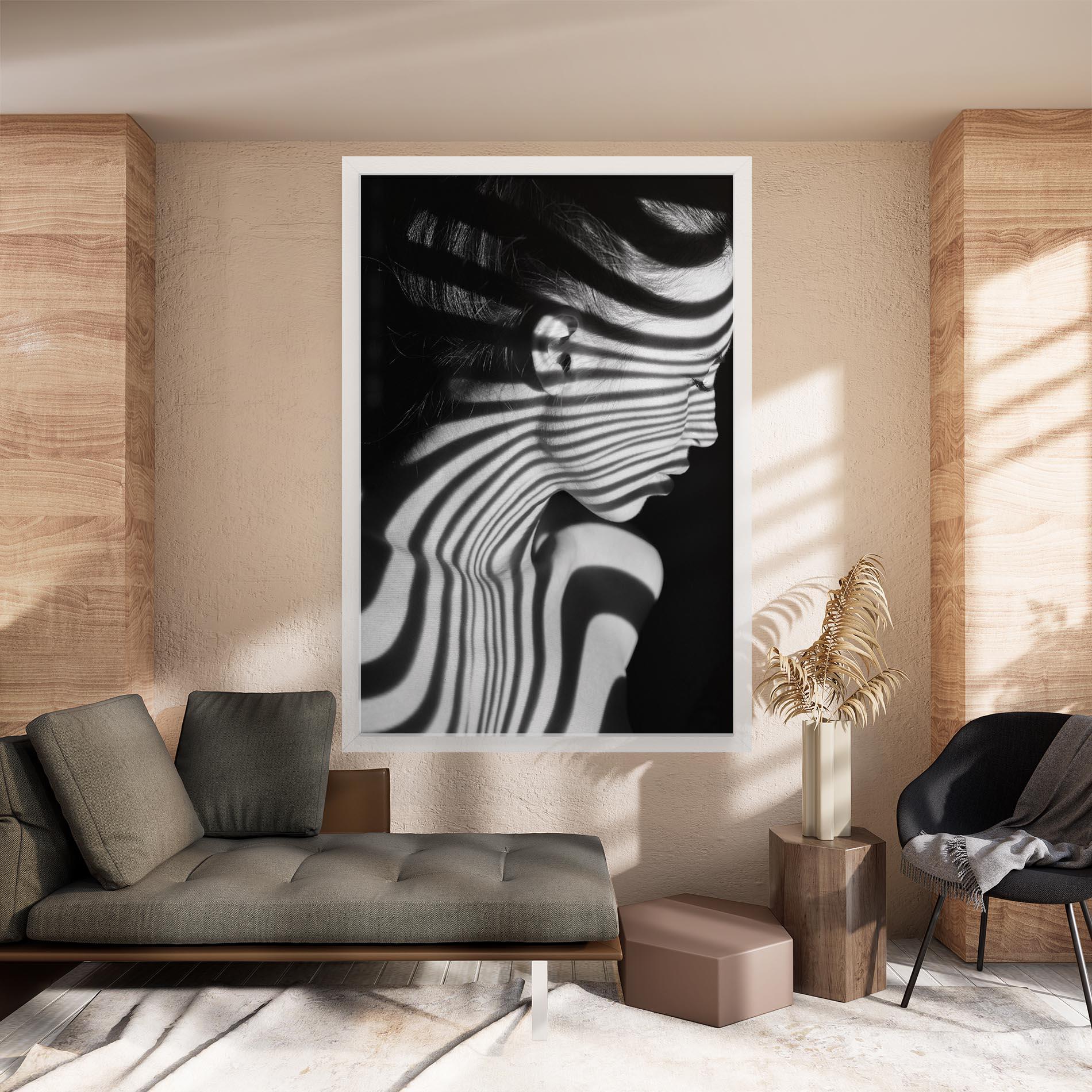 Tablou Canvas Zebra Stripes Woman mockup 8