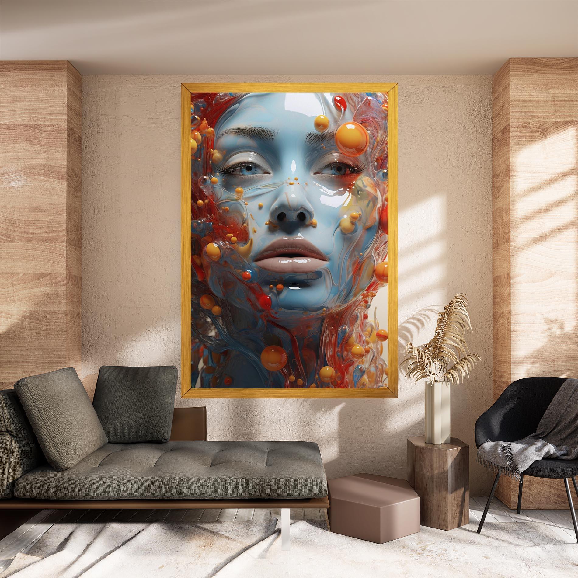 Tablou Canvas Pretty Blue Face mockup 8