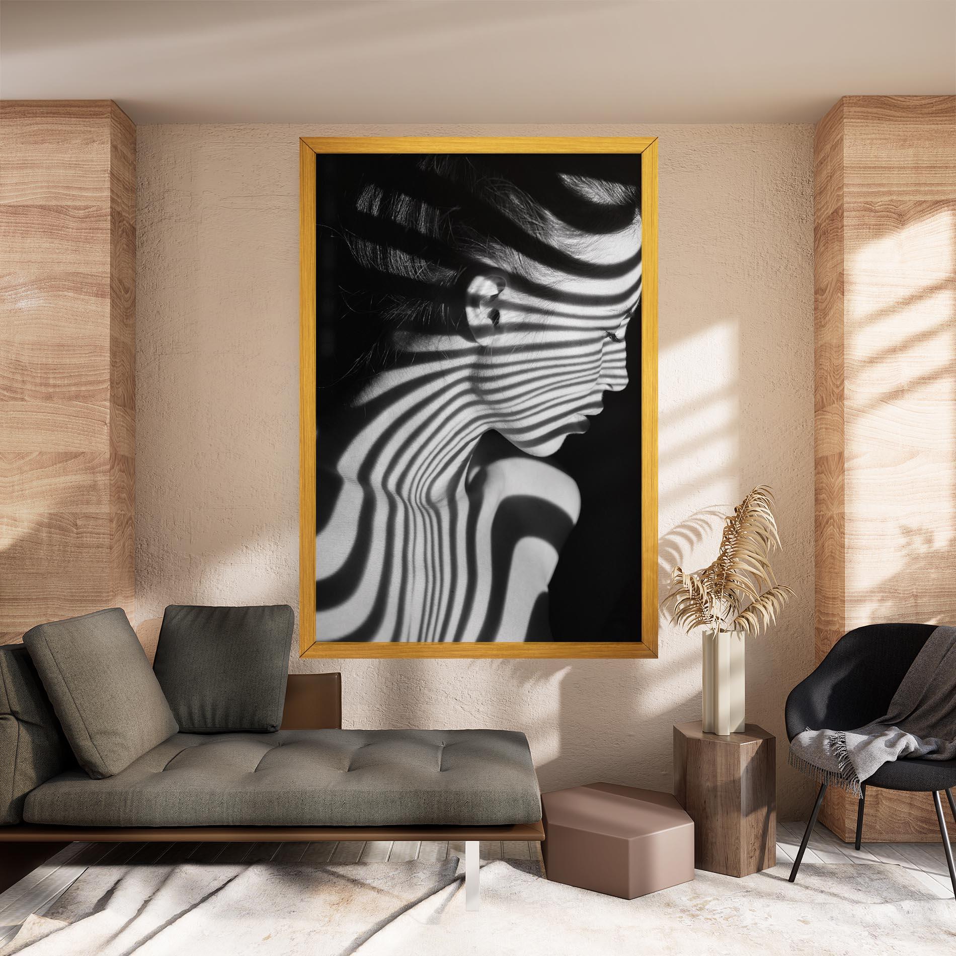 Tablou Canvas Zebra Stripes Woman mockup 8