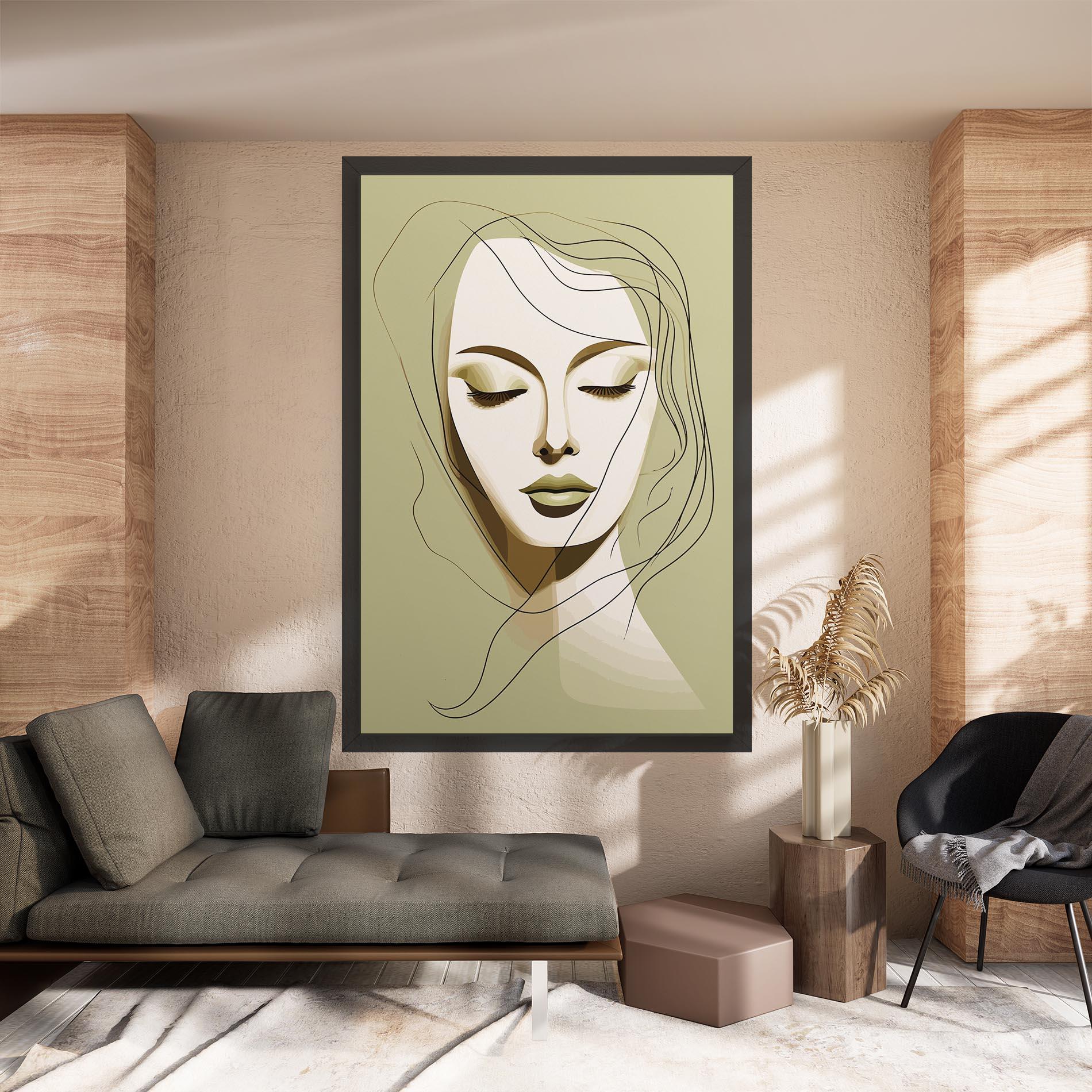 Tablou Canvas Cream Womans Face mockup 8