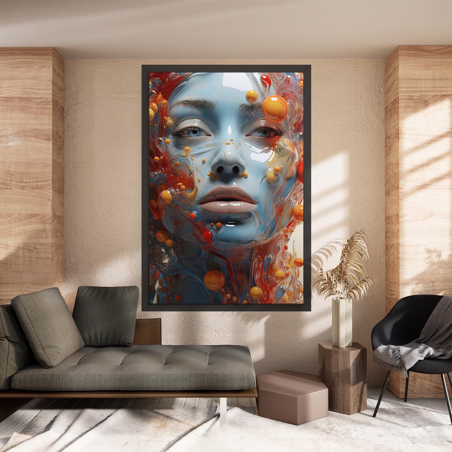 Tablou Canvas Pretty Blue Face mockup 8