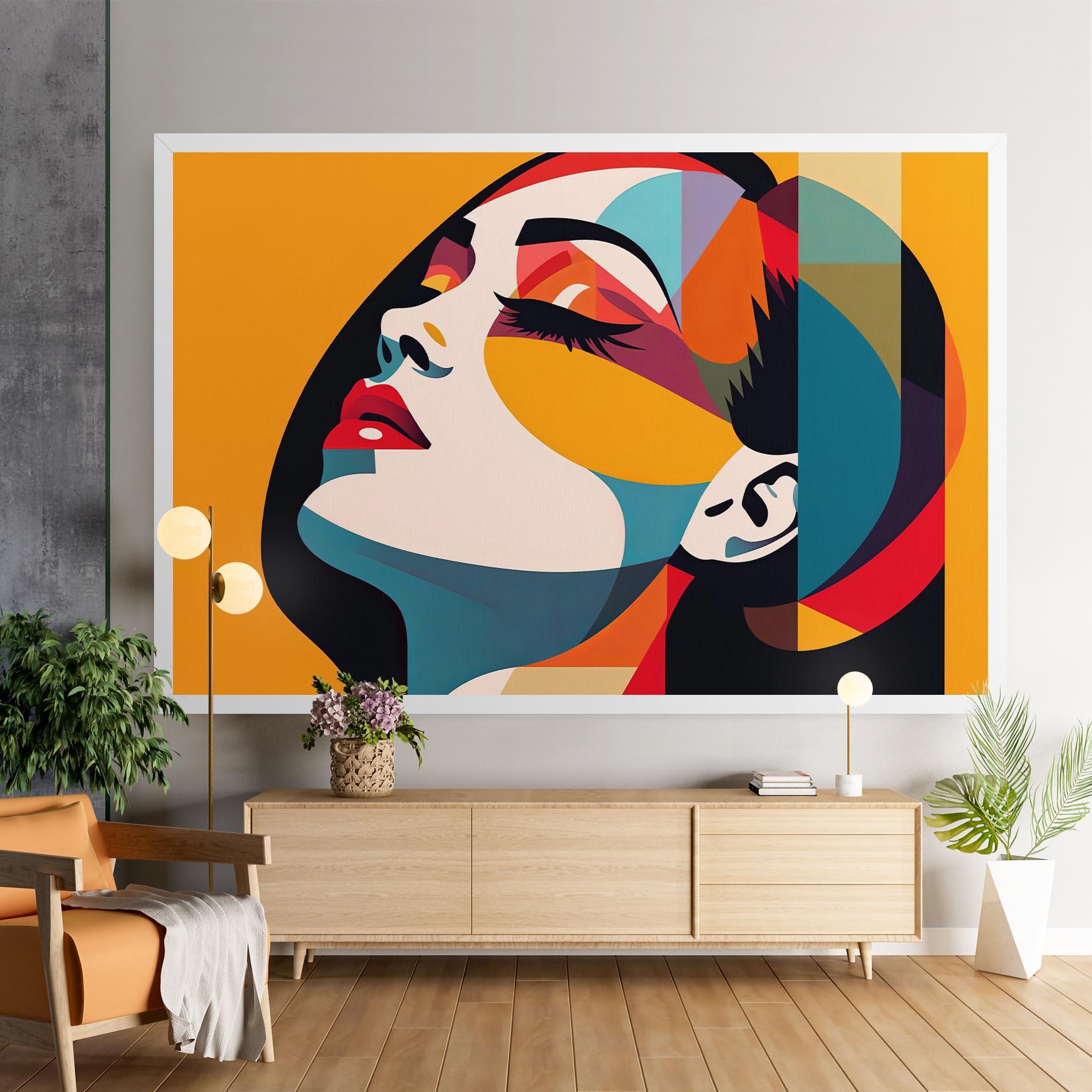 Tablou Canvas Dreamy Yellow Female mockup 9