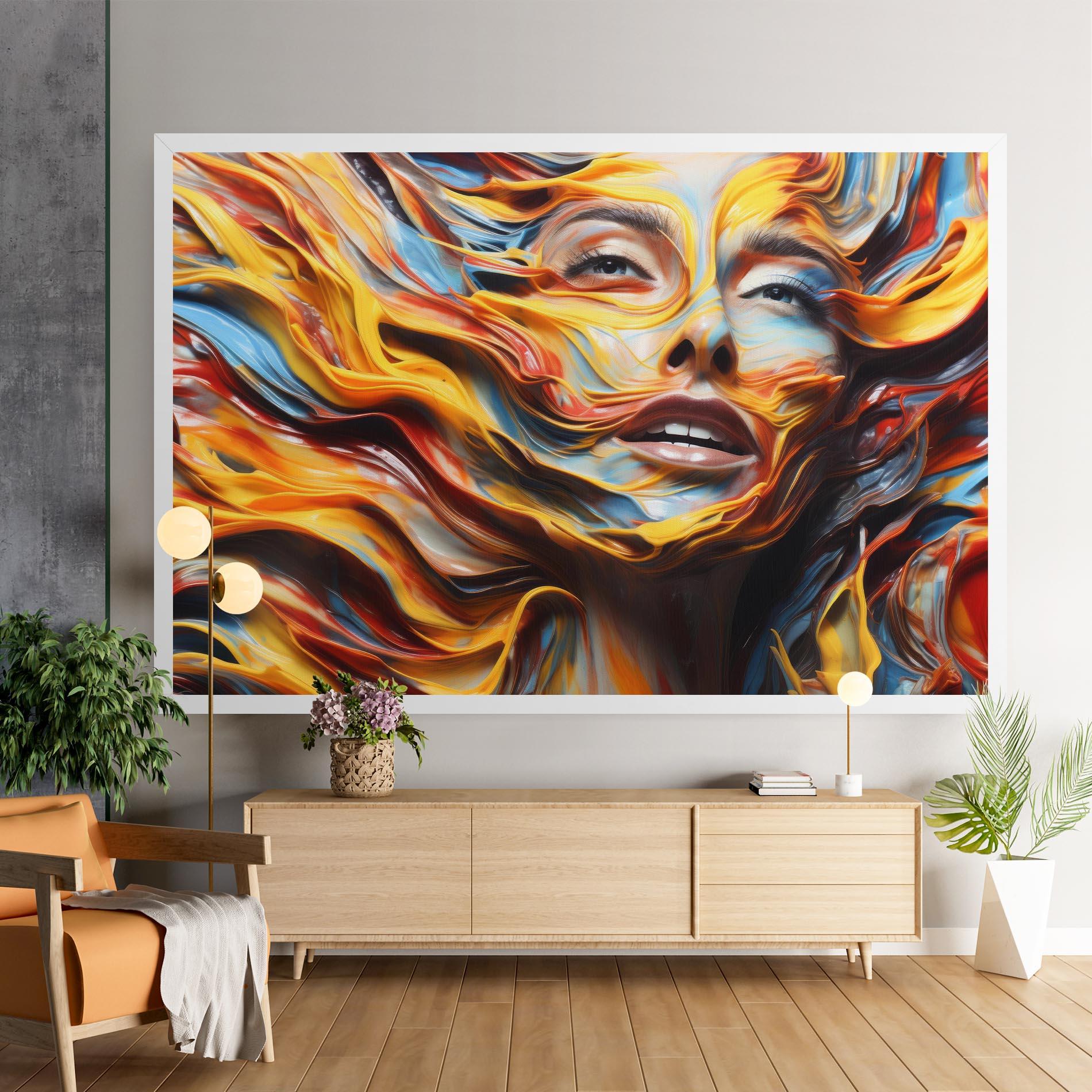 Tablou Canvas Painted Woman mockup 9