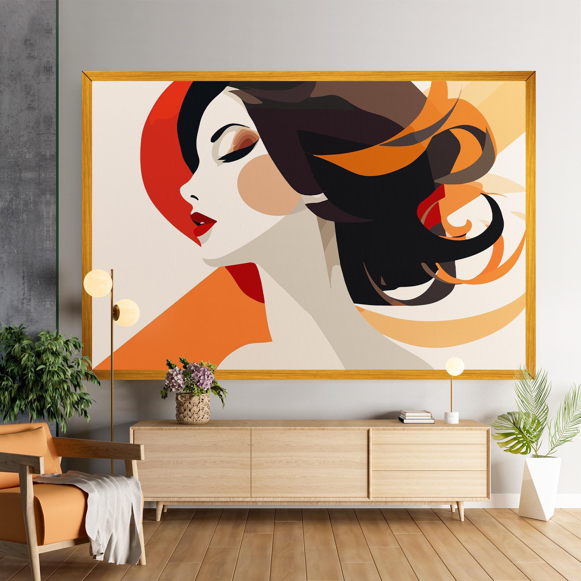 Tablou Canvas Abstract Autumn Woman mockup 9