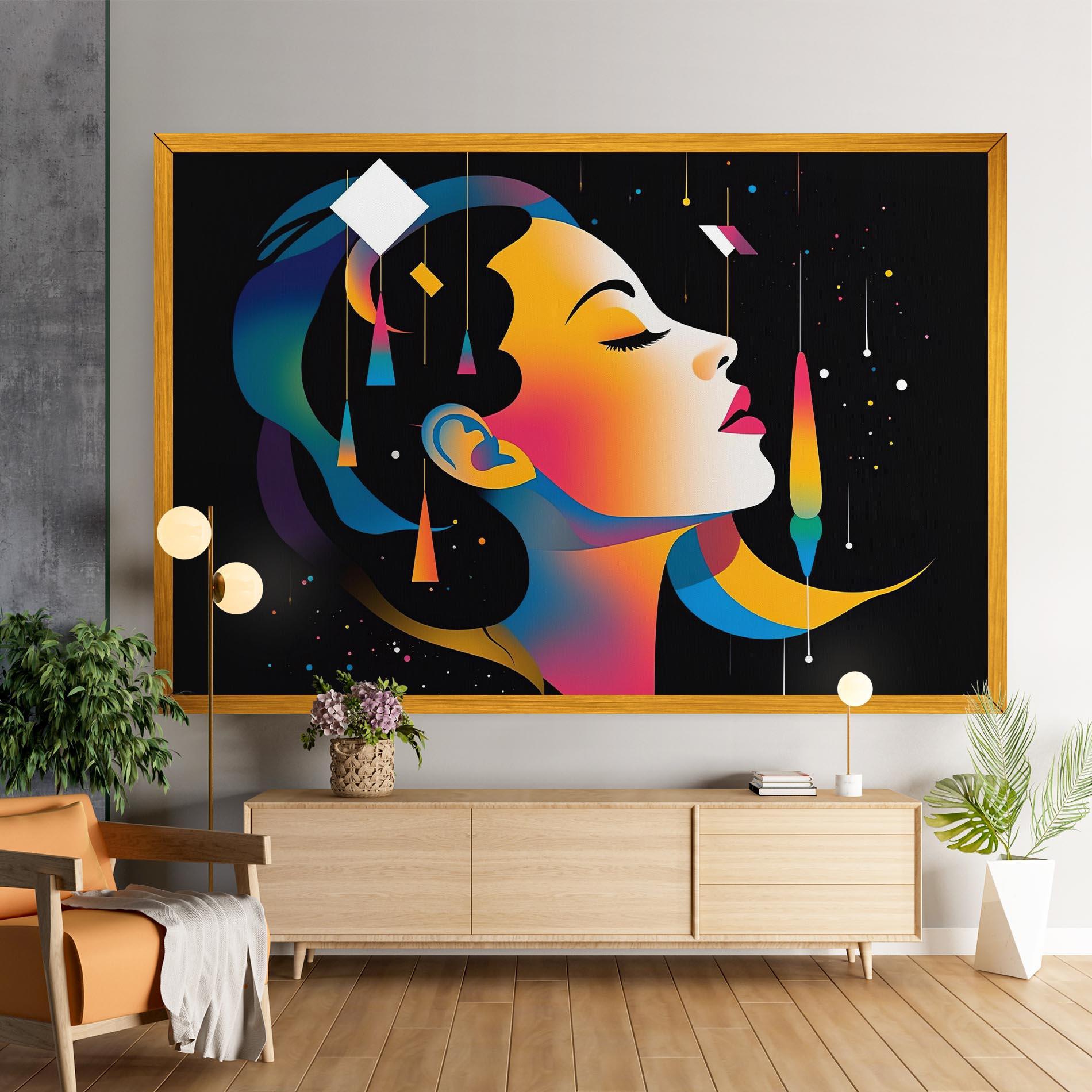 Tablou Canvas Dreamy Night Female mockup 9