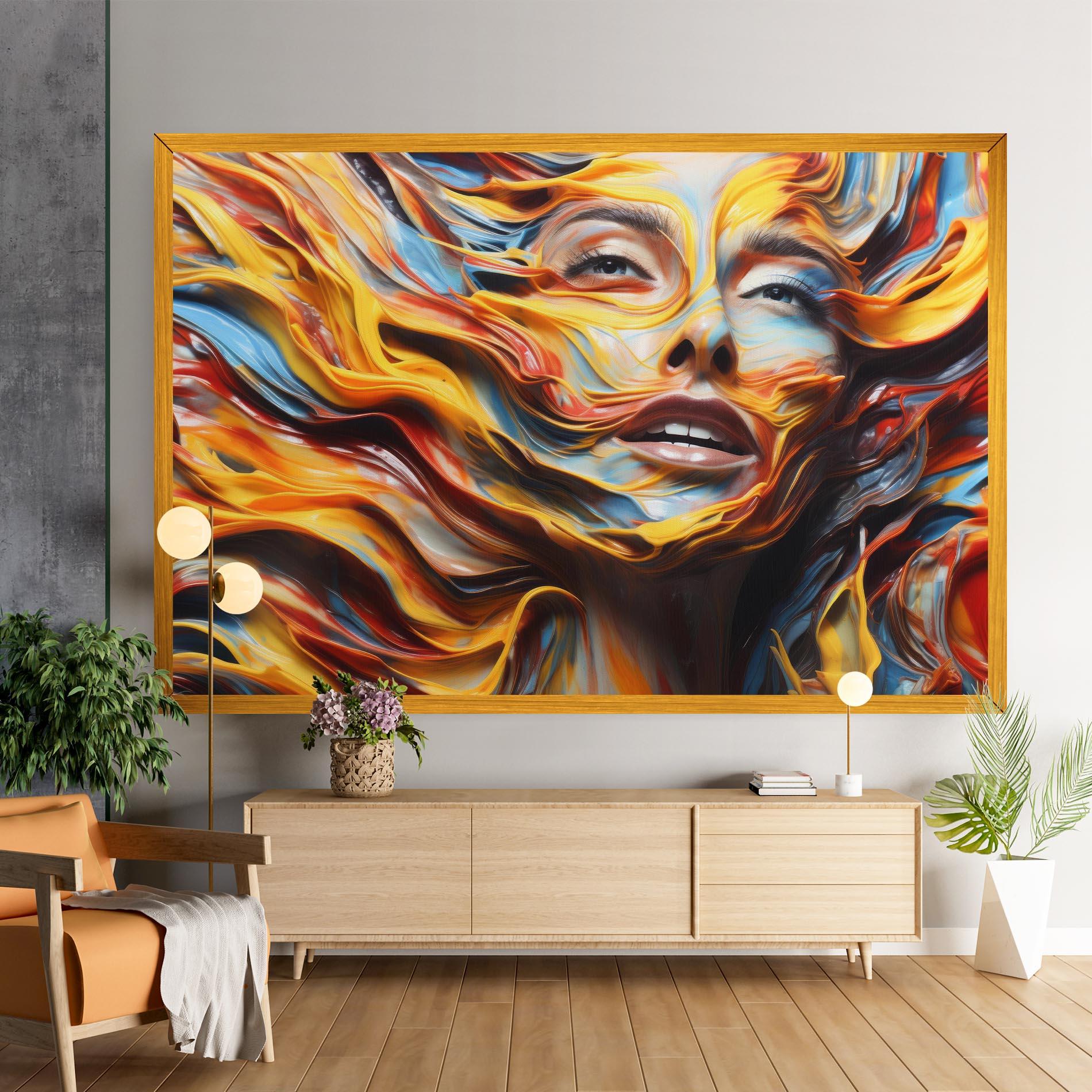 Tablou Canvas Painted Woman mockup 9