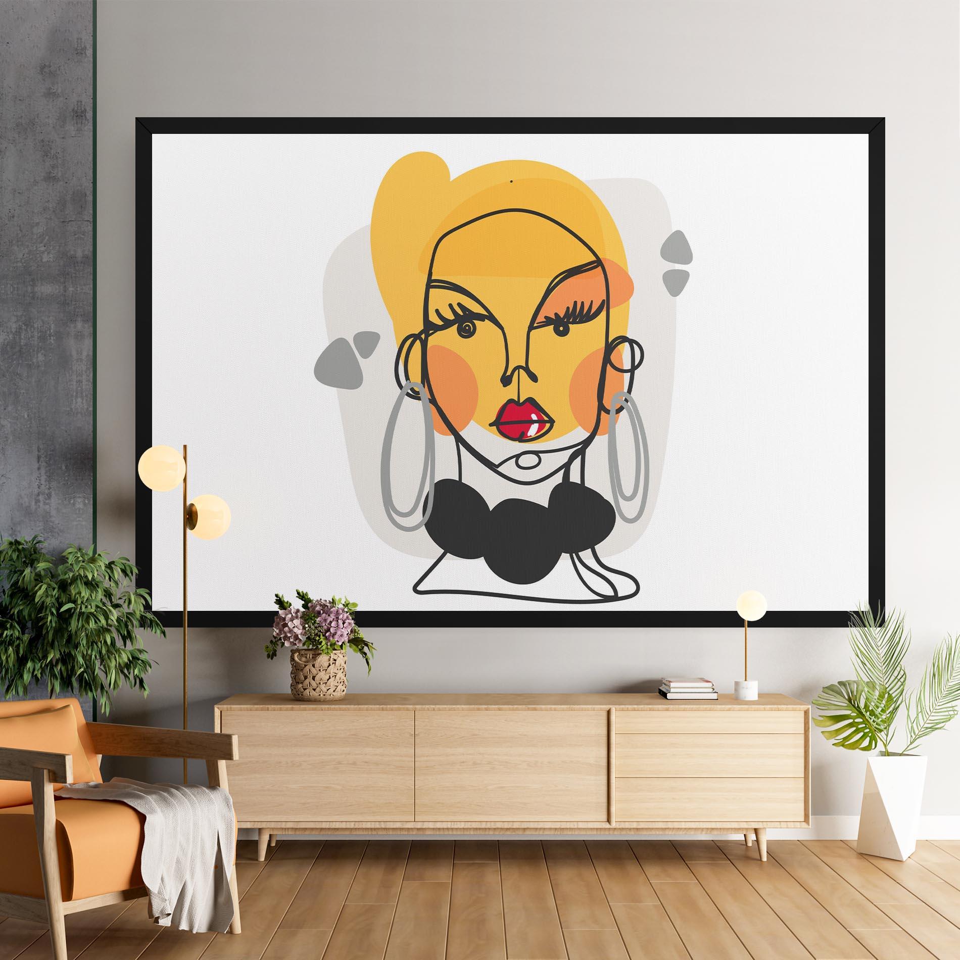 Tablou Canvas Abstract Blonde Face mockup 9