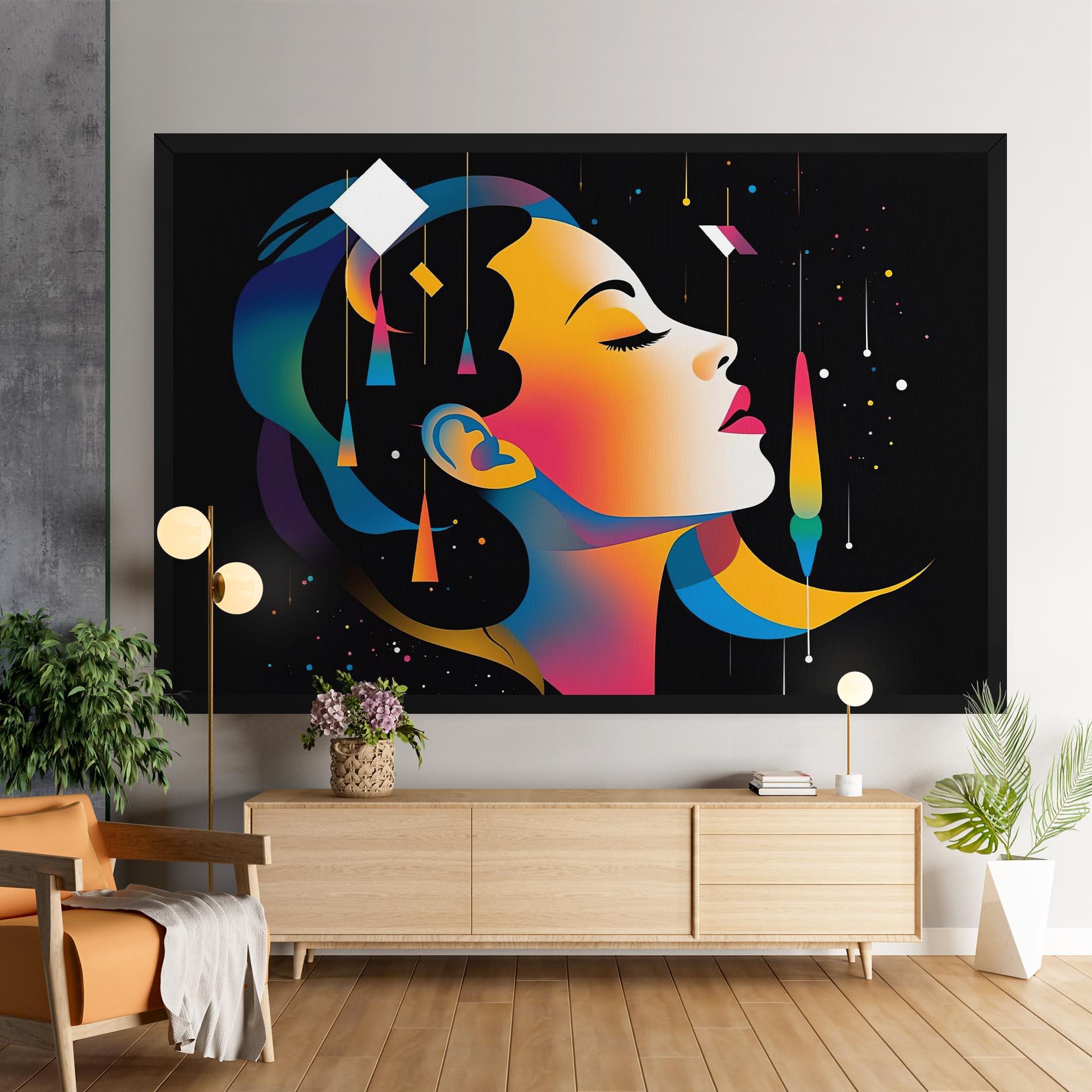 Tablou Canvas Dreamy Night Female mockup 9