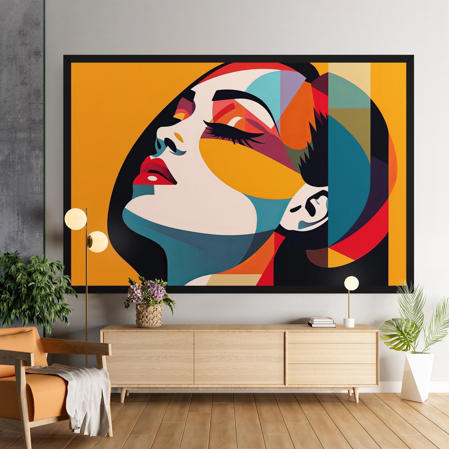 Tablou Canvas Dreamy Yellow Female mockup 9