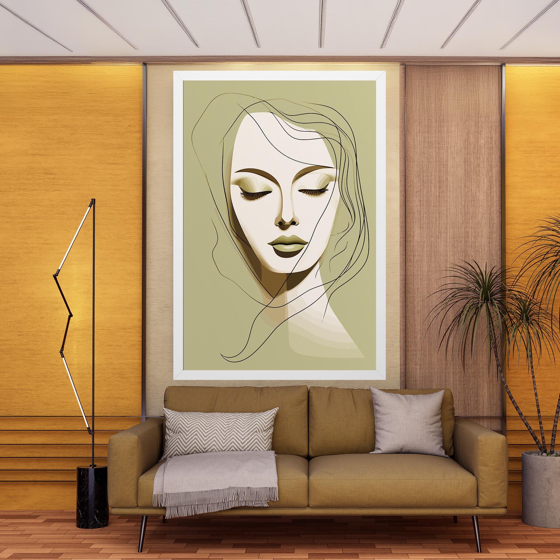 Tablou Canvas Cream Womans Face mockup 9