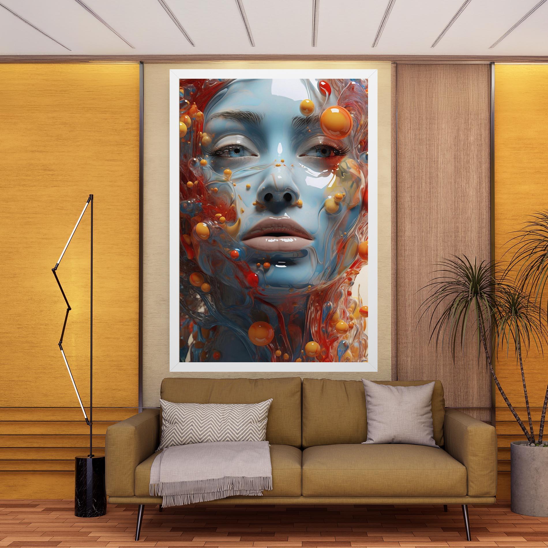 Tablou Canvas Pretty Blue Face mockup 9