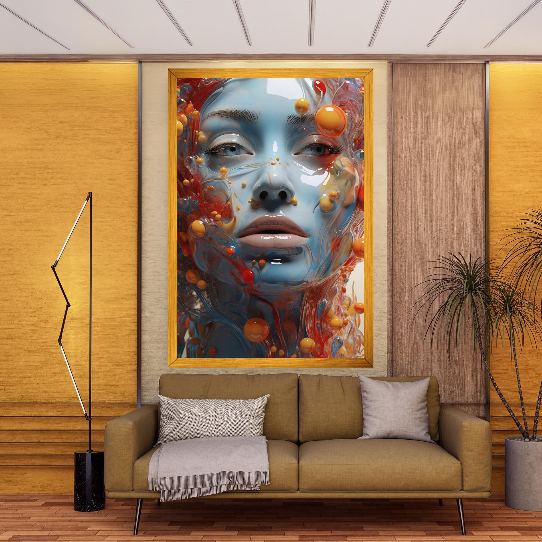 Tablou Canvas Pretty Blue Face mockup 9