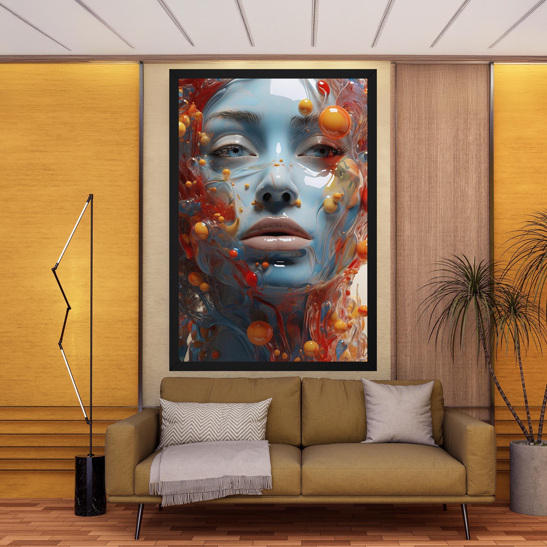 Tablou Canvas Pretty Blue Face mockup 9