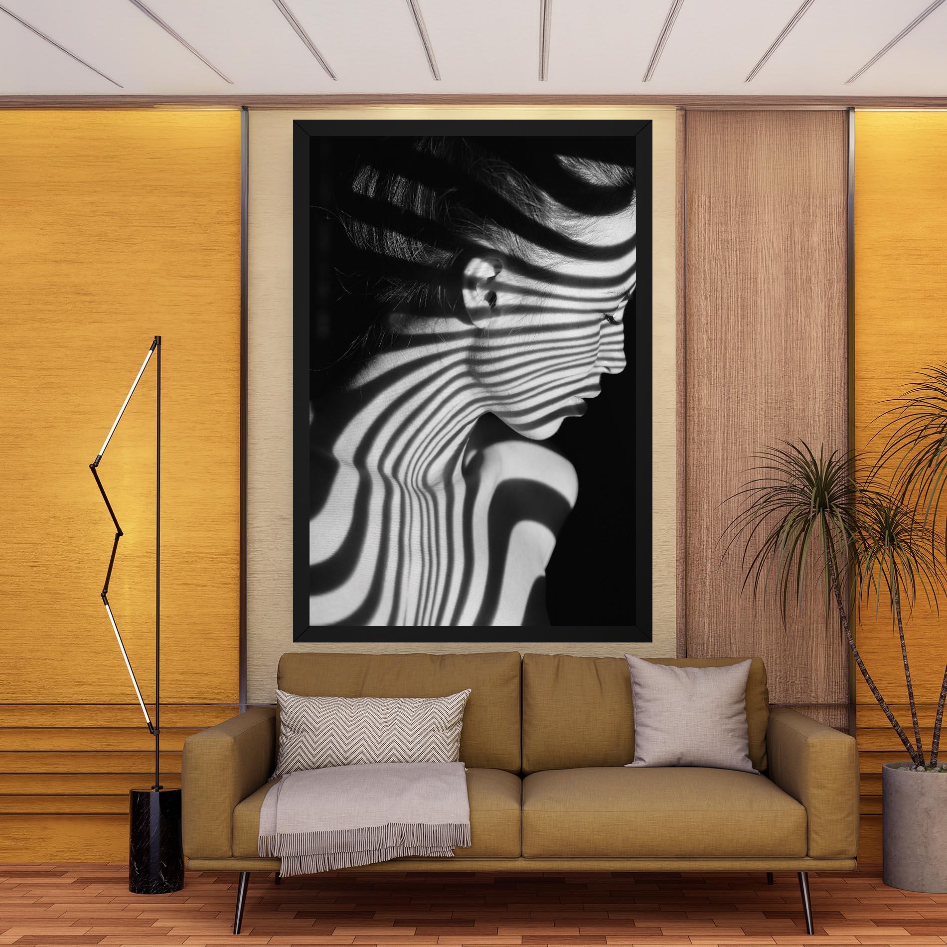 Tablou Canvas Zebra Stripes Woman mockup 9