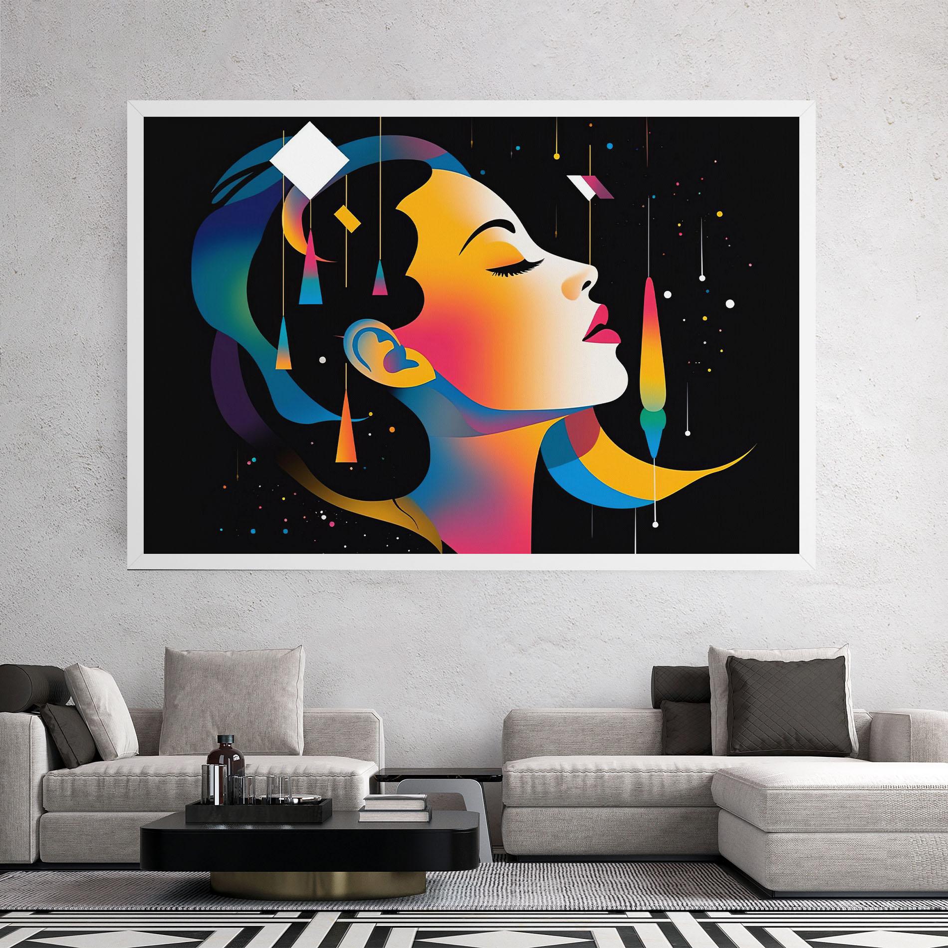 Tablou Canvas Dreamy Night Female mockup 2