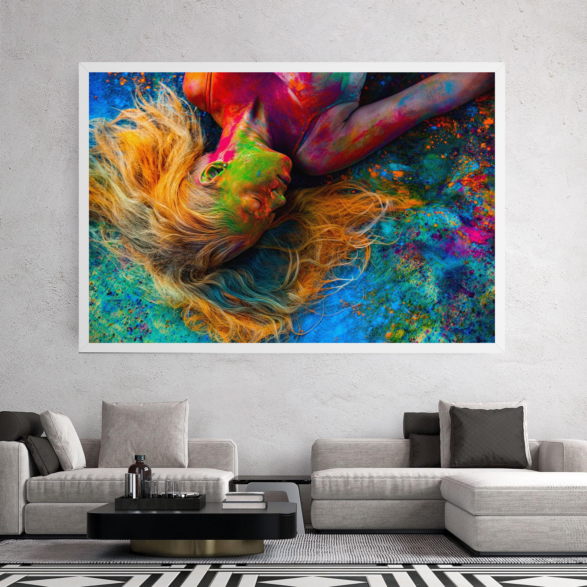 Tablou Canvas Powder Holi Woman mockup 2