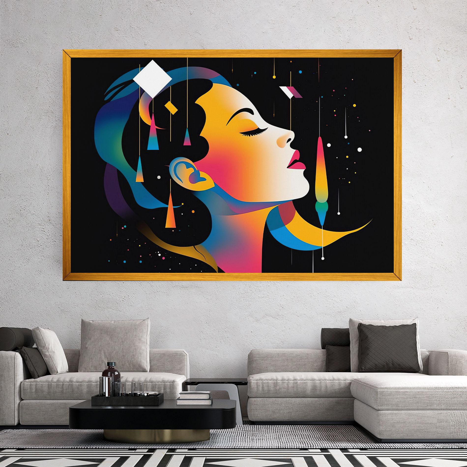 Tablou Canvas Dreamy Night Female mockup 2