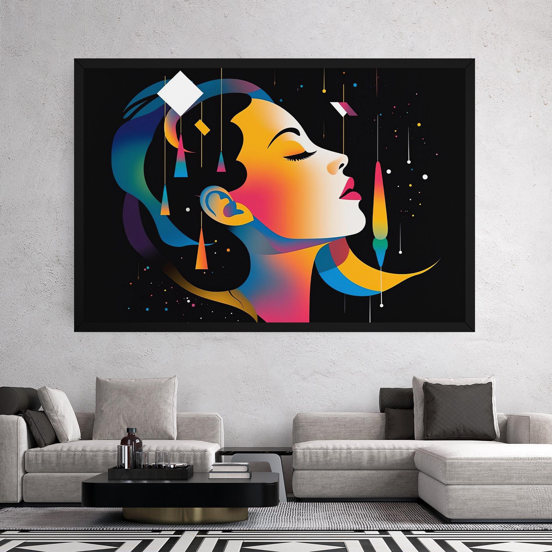 Tablou Canvas Dreamy Night Female mockup 2