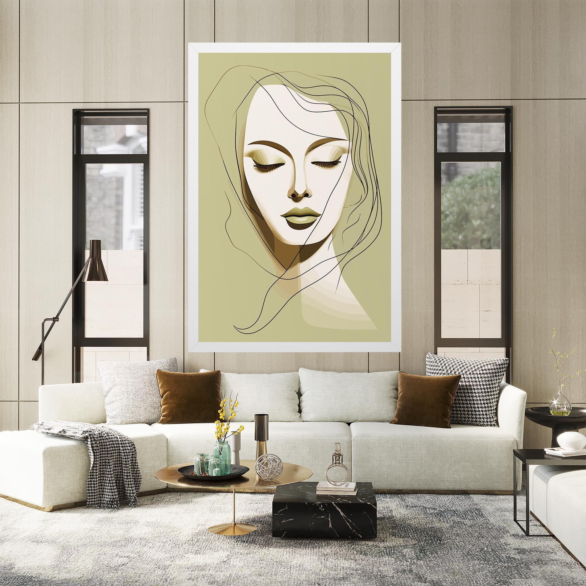 Tablou Canvas Cream Womans Face mockup 2