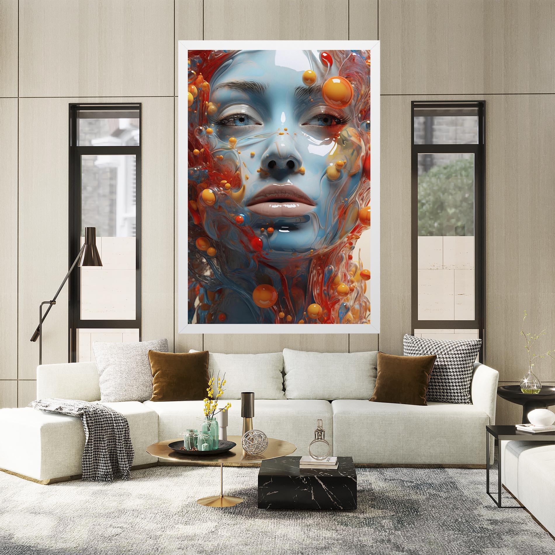 Tablou Canvas Pretty Blue Face mockup 2